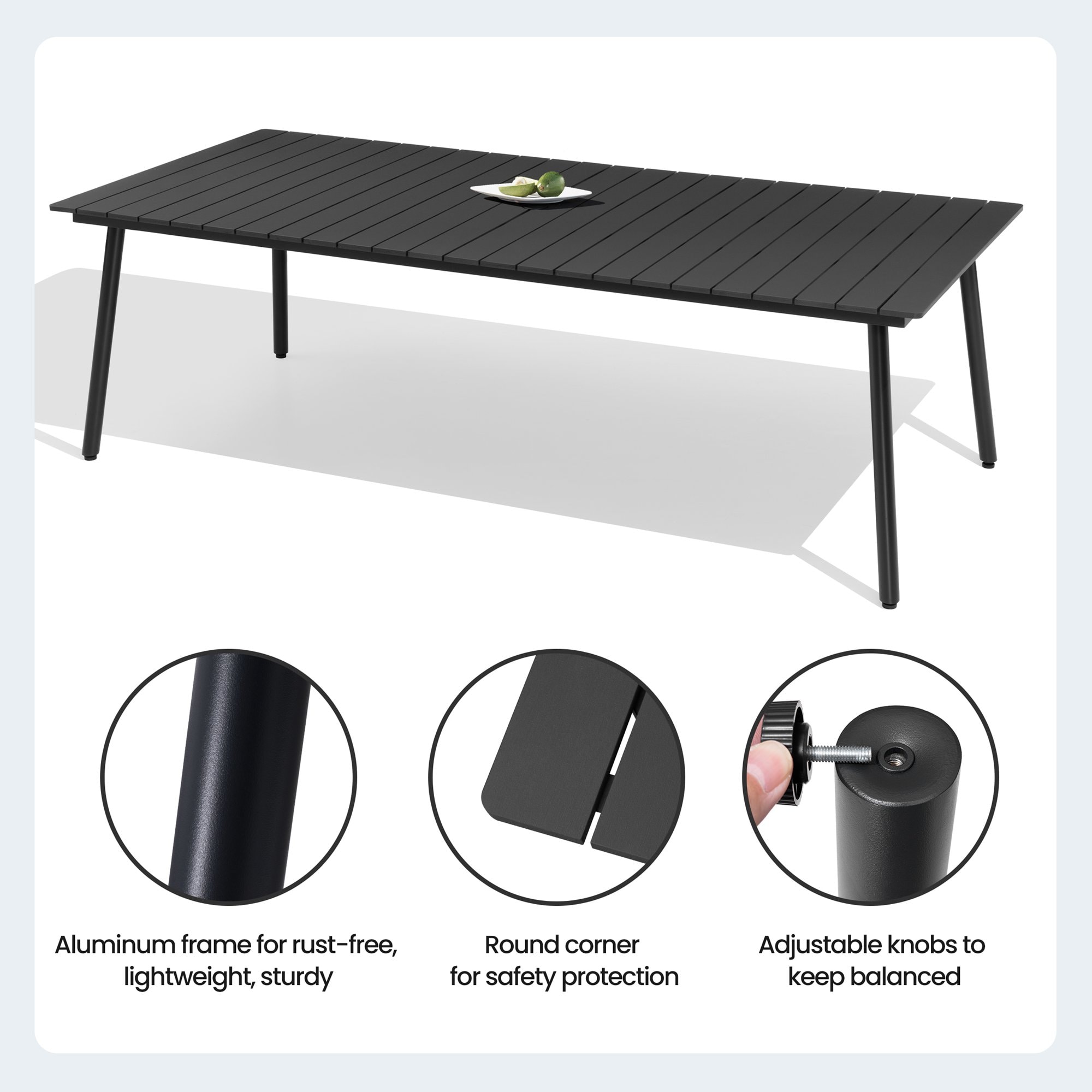 Crestlive Products CL-TB012BLK240 Patio-Tables - View #6