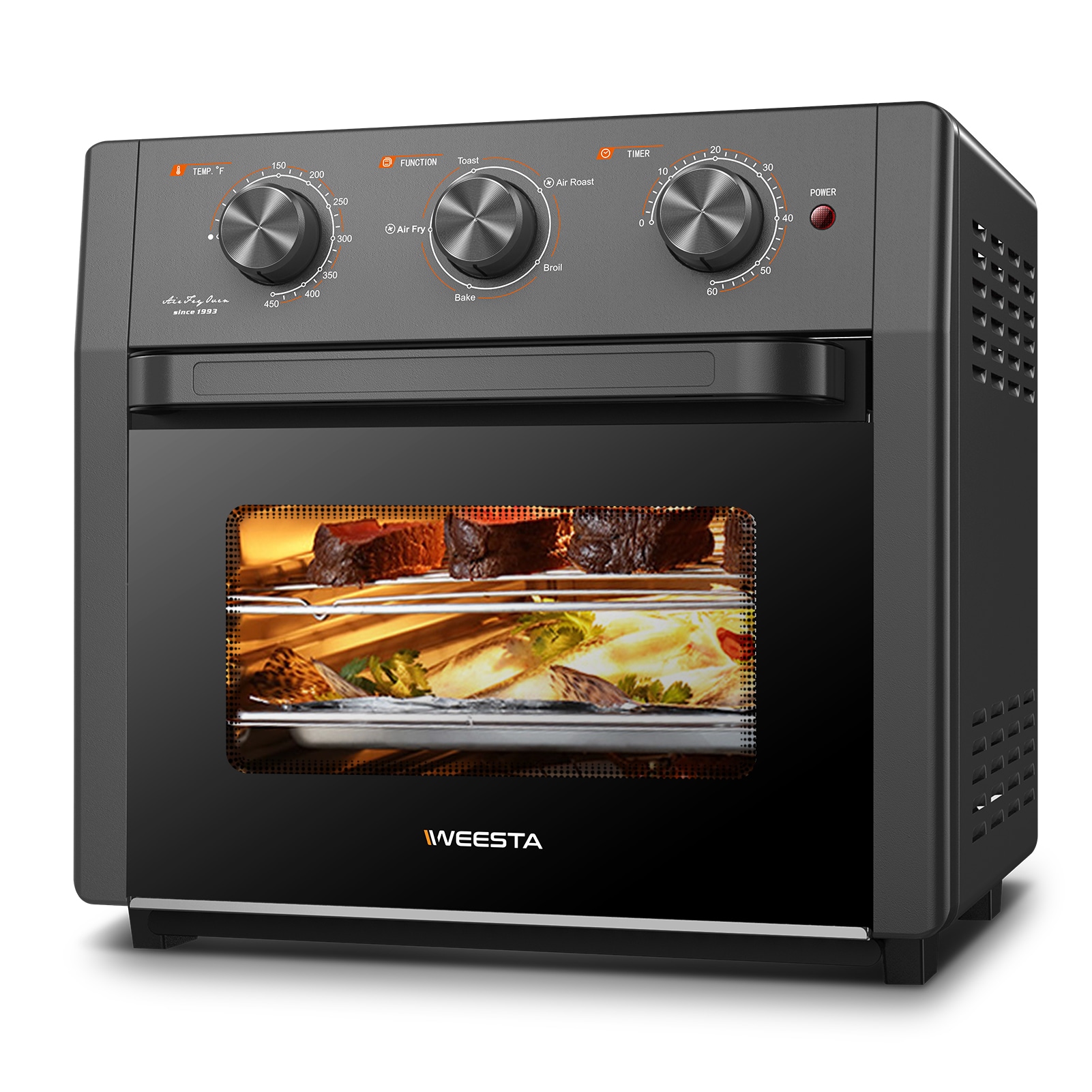 Mondawe 6-Slice Gray Convection Toaster Oven (1500-Watt) in the