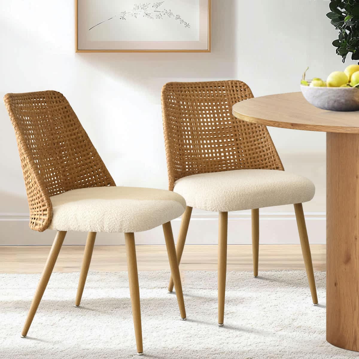 Maison Boucle MILAN-CHAIR-OAK-WH Dining-Chairs - View #4