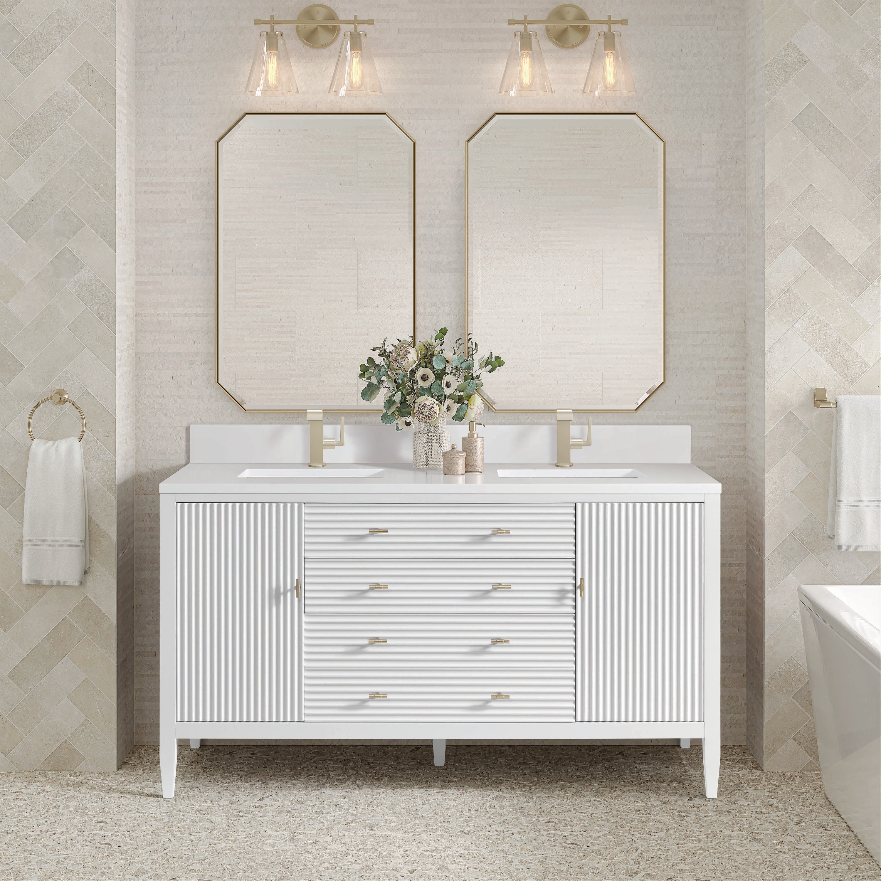 James Martin Vanities 485-V60D-BW-1WZ Bath-Vanity-Combo - View #2