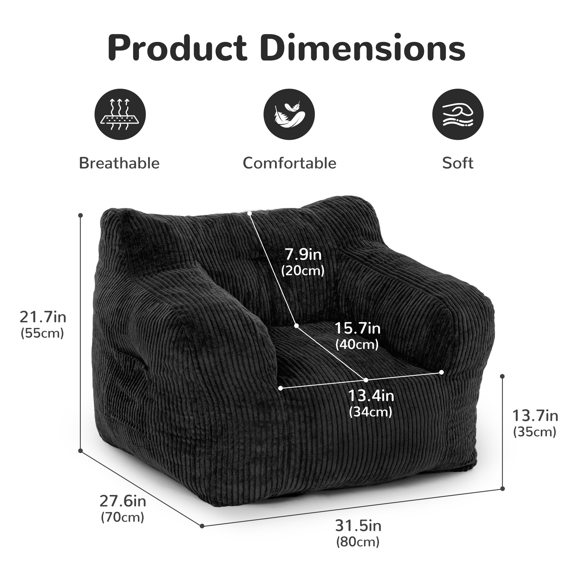 PamaPic BBC-H-ML1 Bean-Bag-Chairs - View #6