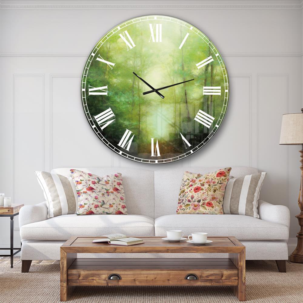 Designart CLM30002-C38 Analog Round Wall Farmhouse