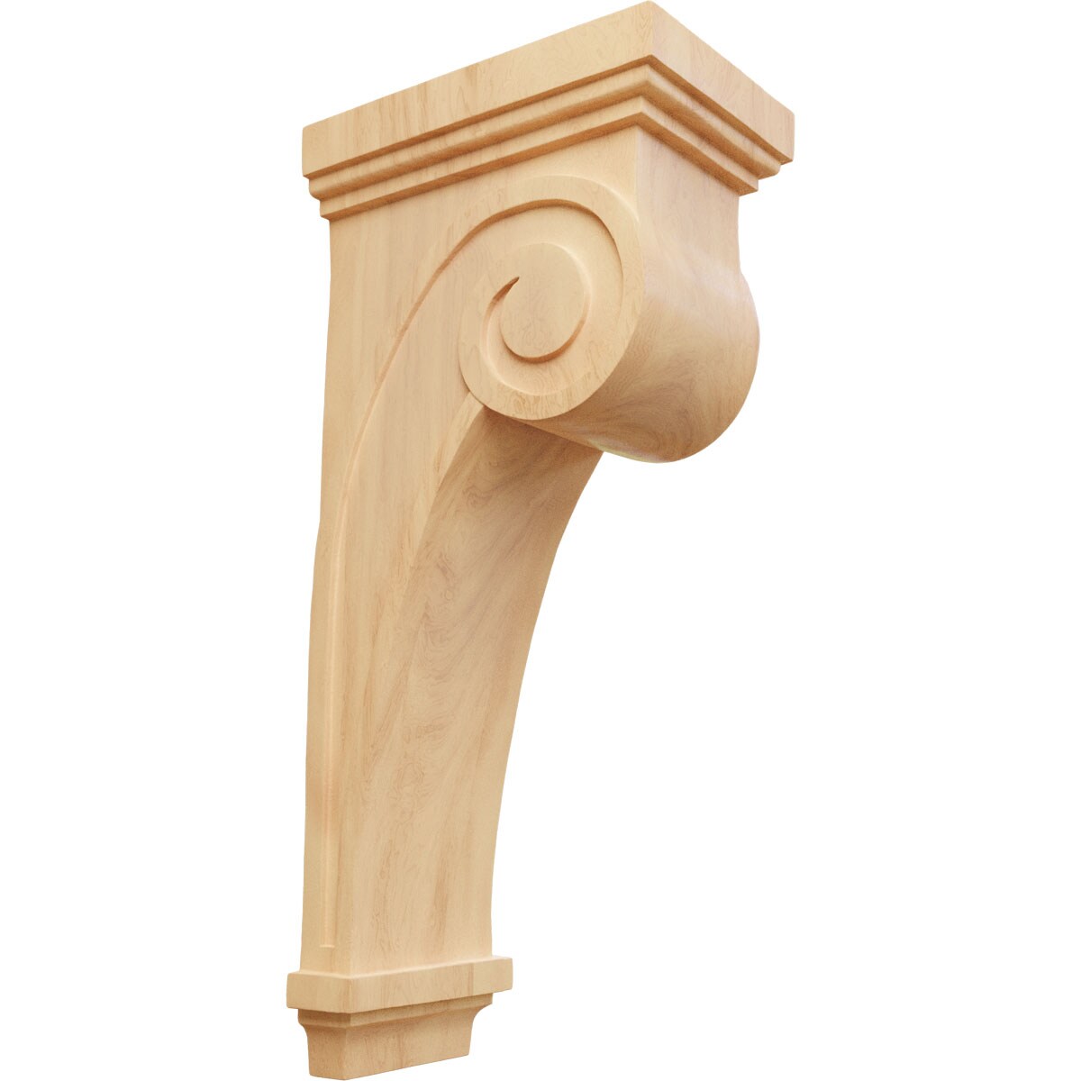 Ekena Millwork COR06X10X22SCRO 6.25-in x 10.0-in x 22-in Unfinished Red oak Wood Paintable/Stainable Corbel