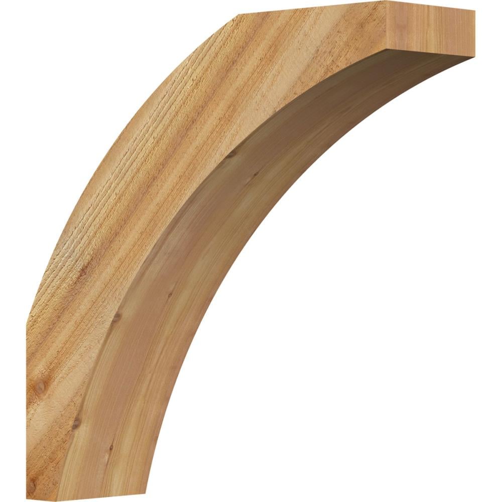 Ekena Millwork BRC06X22X22THR00RWR 6-in x 22-in x 22-in Western Red Cedar Unfinished Wood Thorton Rough Sawn Knee Brace