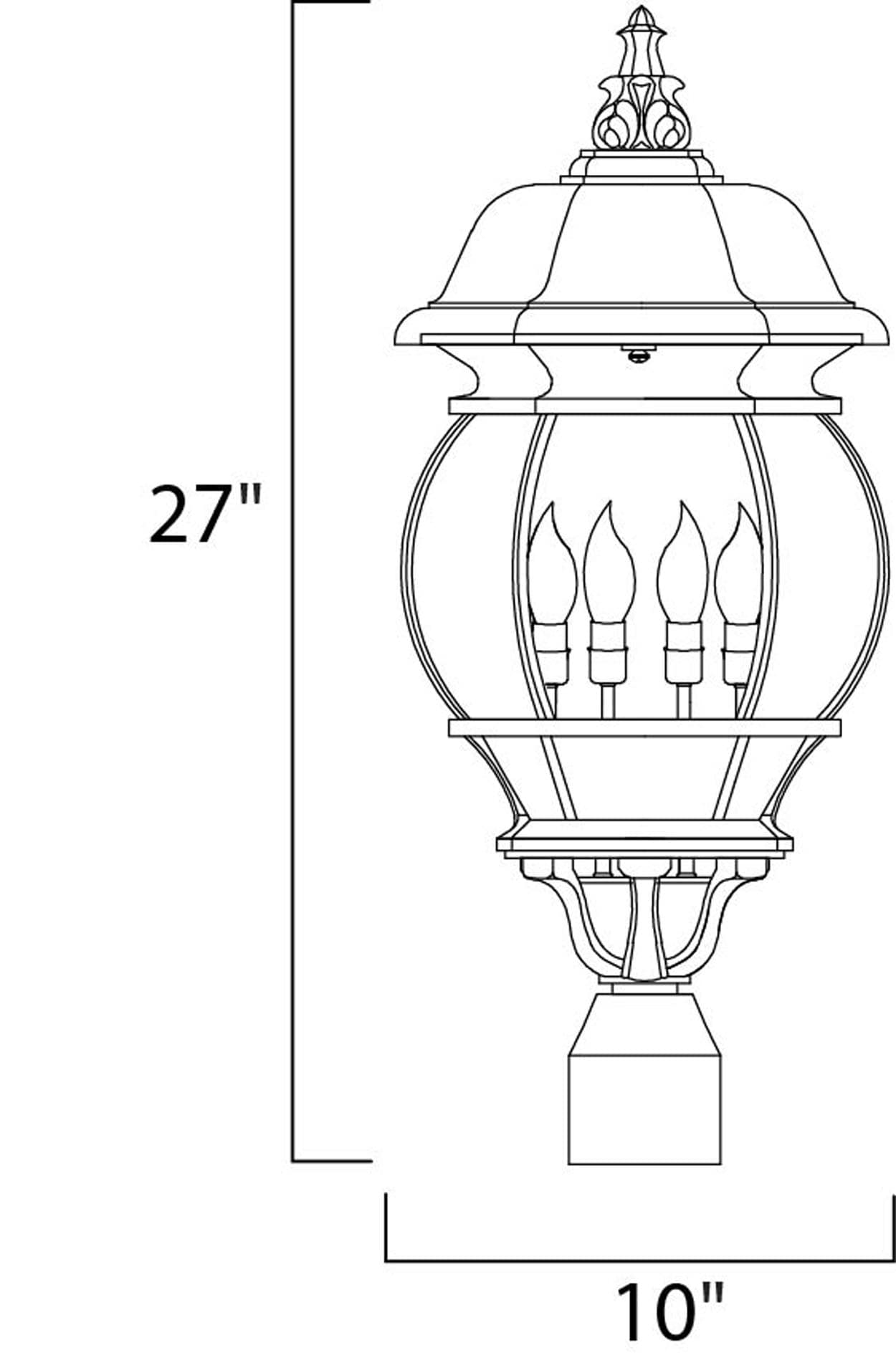 Maxim Lighting 1038BK Post-Lights - View #2