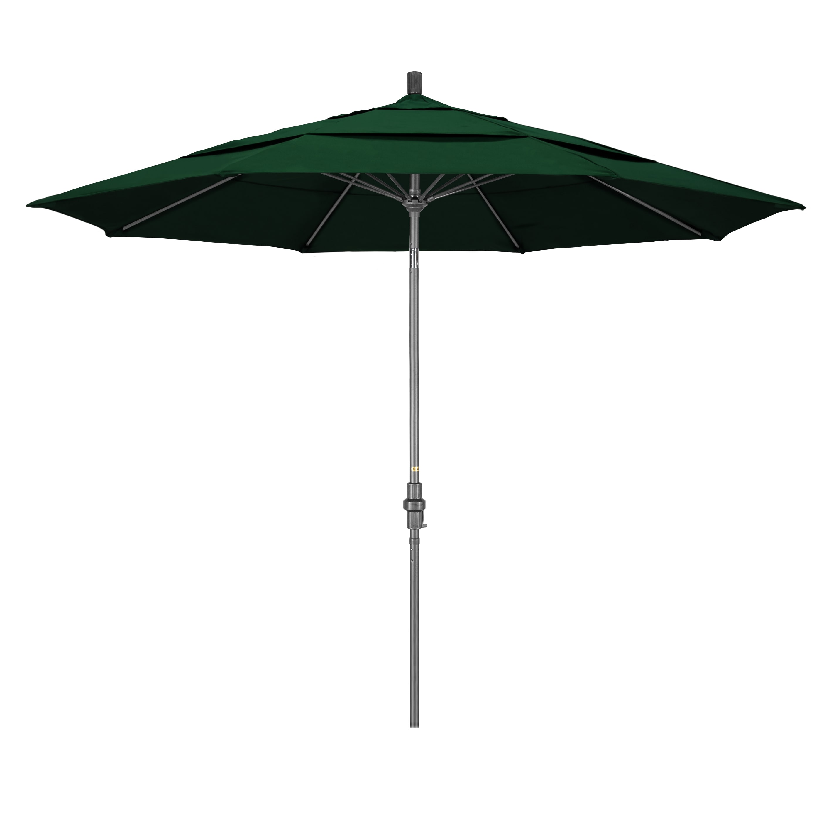 California Umbrella GSCUF118010-5446 11-ft Aluminum Green Auto-tilt Market Patio Umbrella
