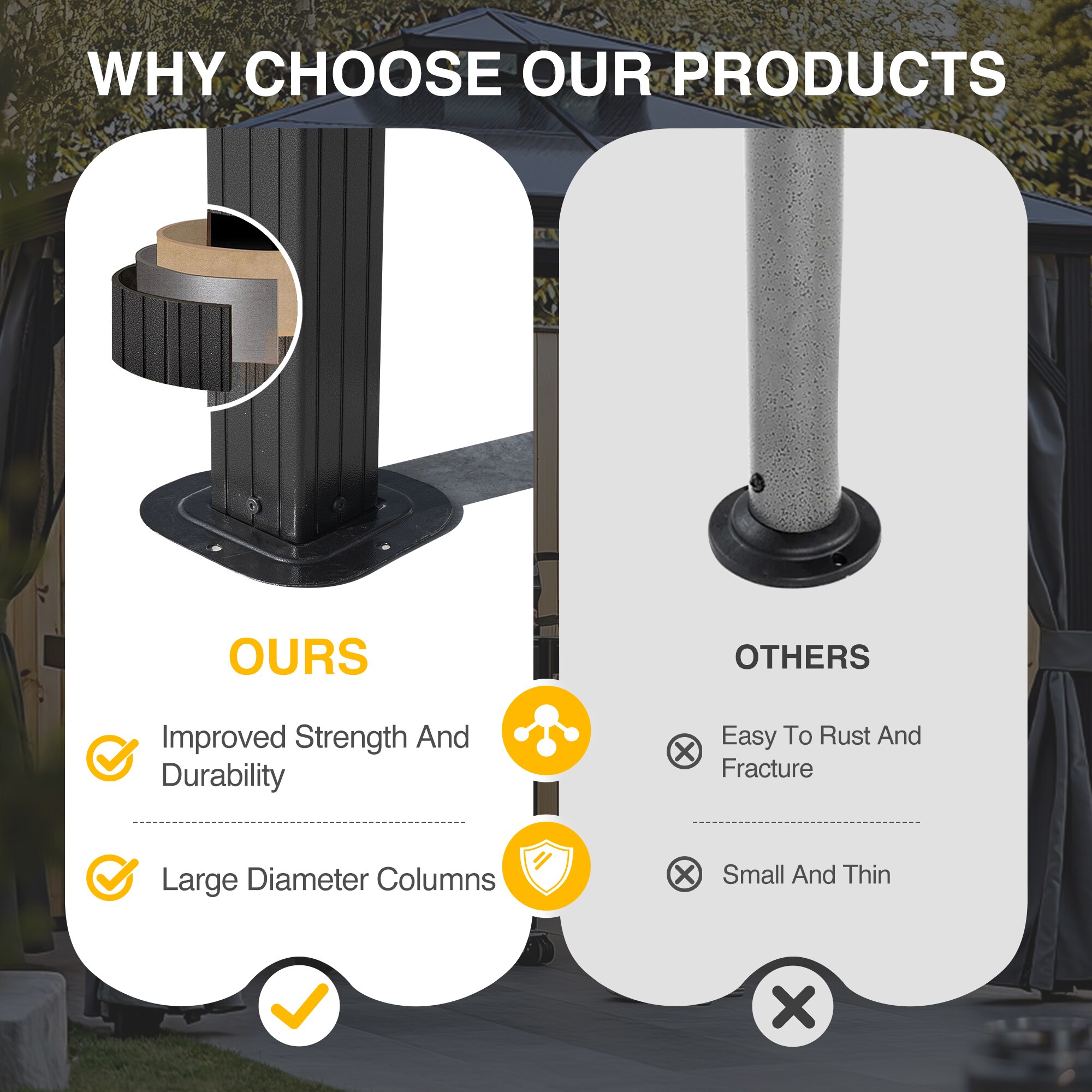 SINOFURN SYE350001GY Wood-Resin-Gazebos - View #10