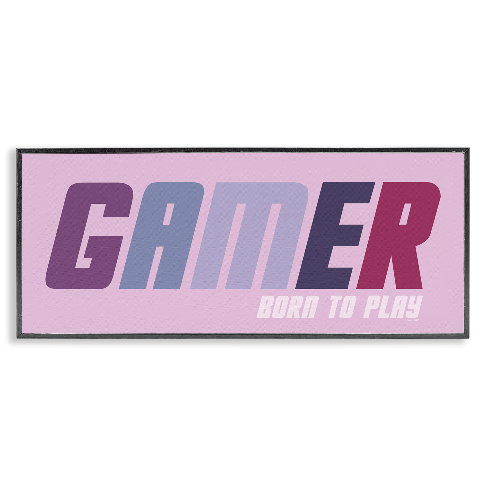 Stupell Industries BS-722-FR-10X24 Gamer Born To Play Black Framed Giclee Art By Yass Naffas Designs 24 x 10