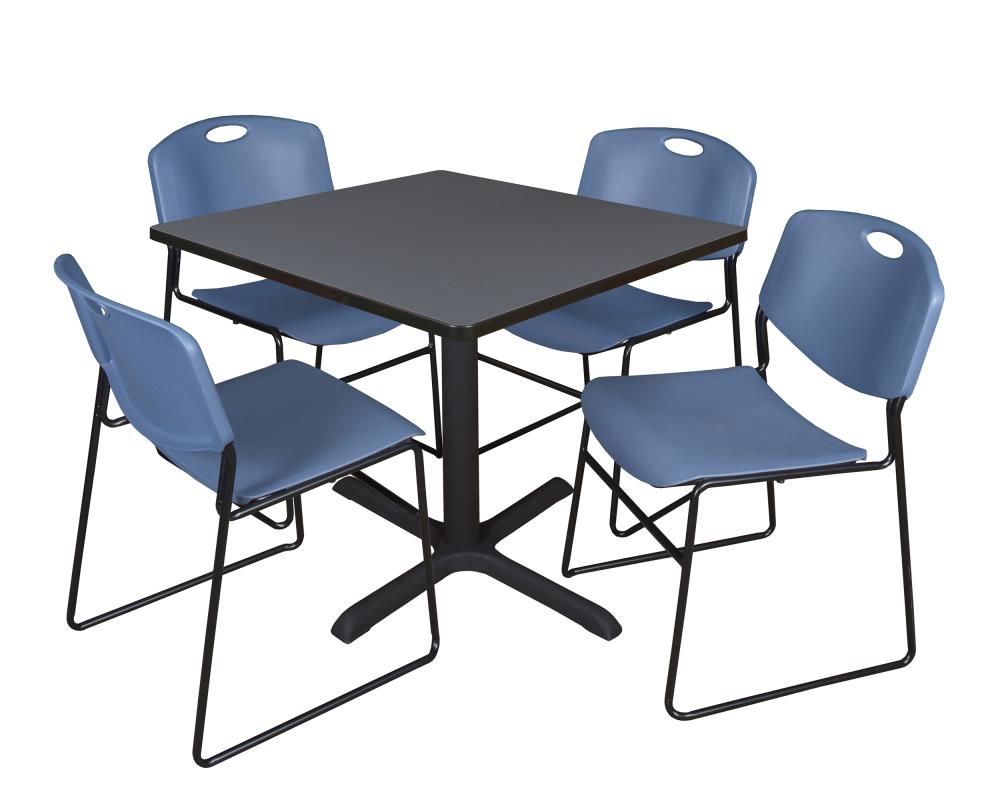 Regency TB3636GY44BE Breakroom Gray 4-Person Training Table (36-in W x 29-in H)