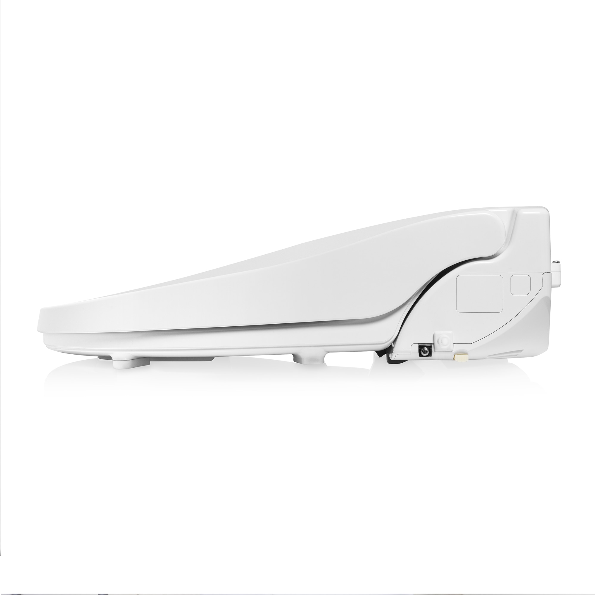 White Elongated Heated Bidet Toilet Seat with Remote Control