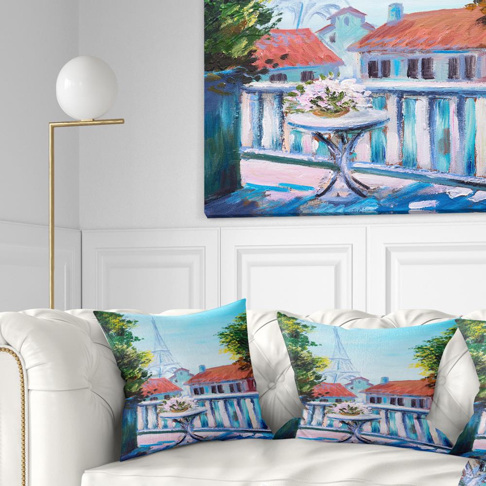 Designart CU6001-18-18 18-in x 18-in Blue Indoor Decorative Pillow