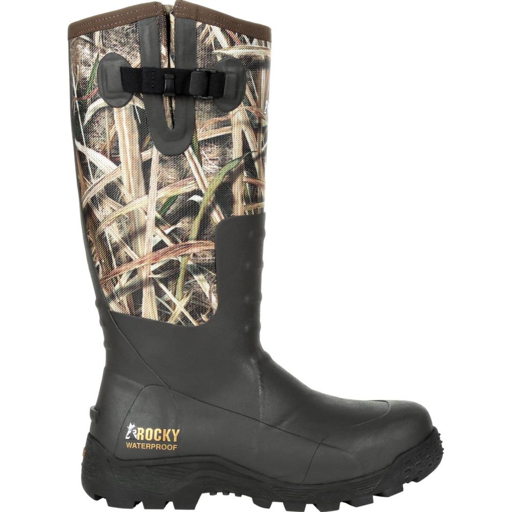 Rocky Men s Mossy Oak Shadow Grass Blades Waterproof Boots Size 13 Medium in the Footwear department at Lowes