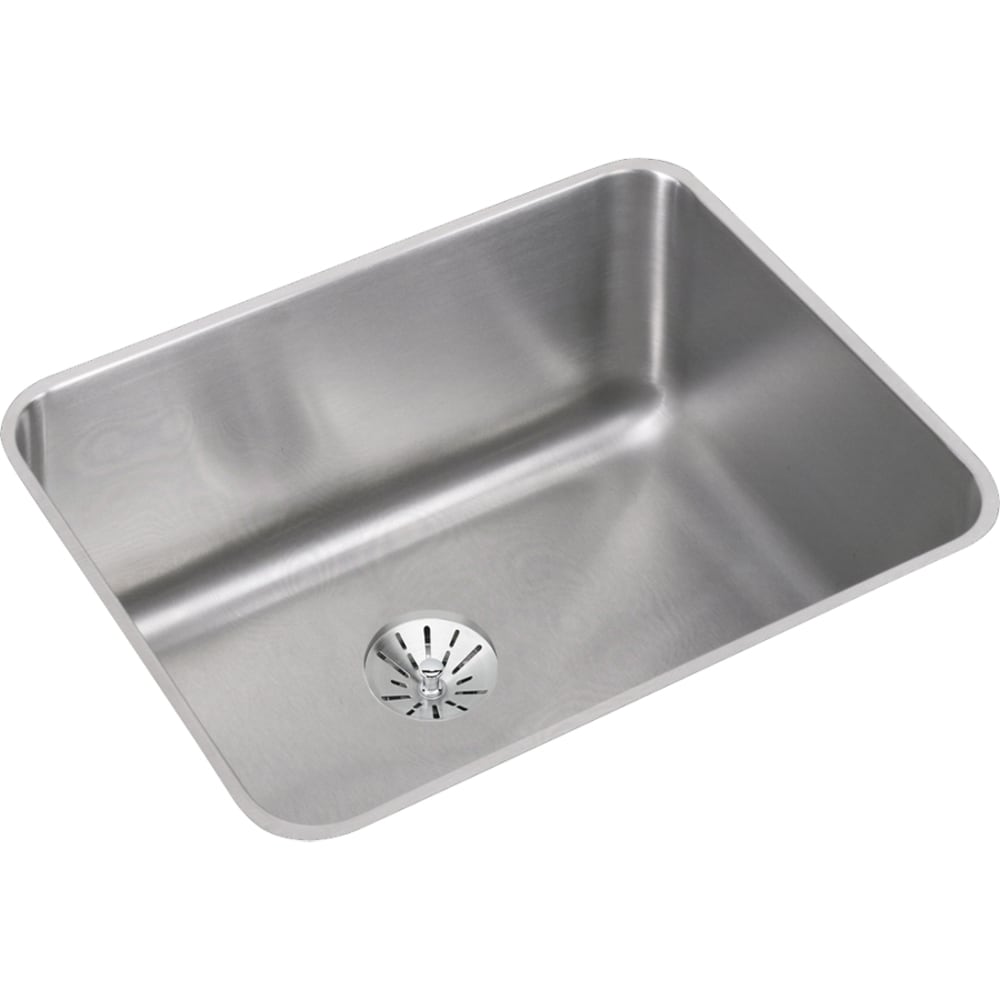 Elkay ELUH211510PD Gourmet Undermount 23.5-in x 18.25-in Stainless steel Single bowl 18 -Gauge Kitchen Sink