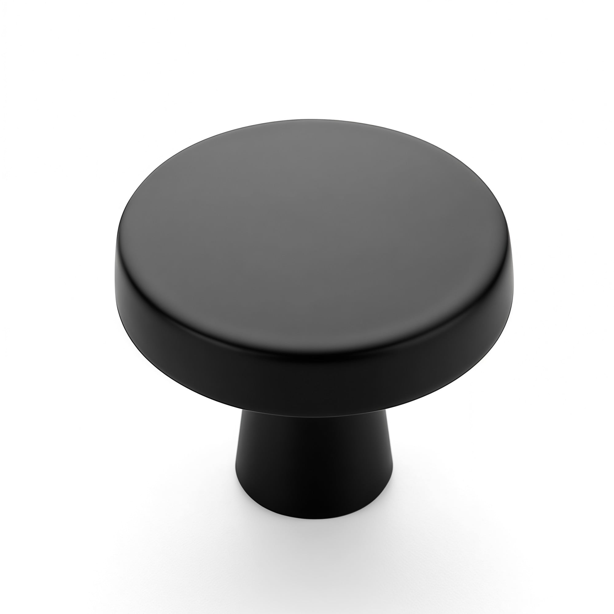 Numhew Solid Round 1-1/4-in 25-Pack Solid Zinc Alloy Matte Black Cabinet Knobs #NHWILL8308