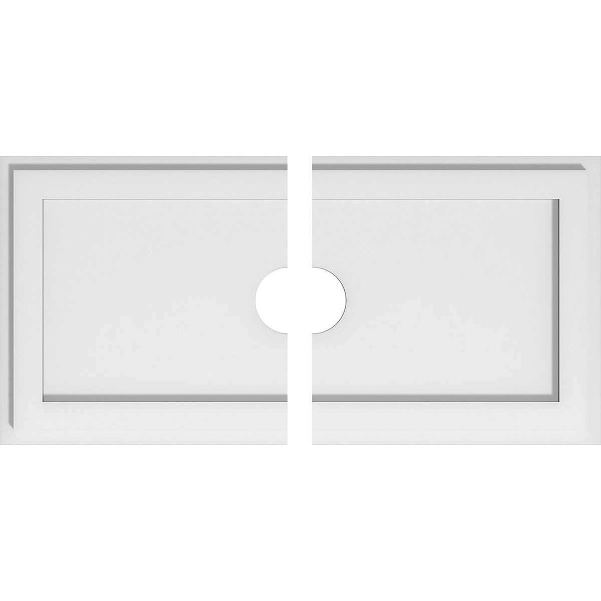 Ekena Millwork CMP26X13RE2-03000 Rectangle 26-Inches W x 13-Inches L Contemporary Unfinished PVC Split Ceiling Medallion