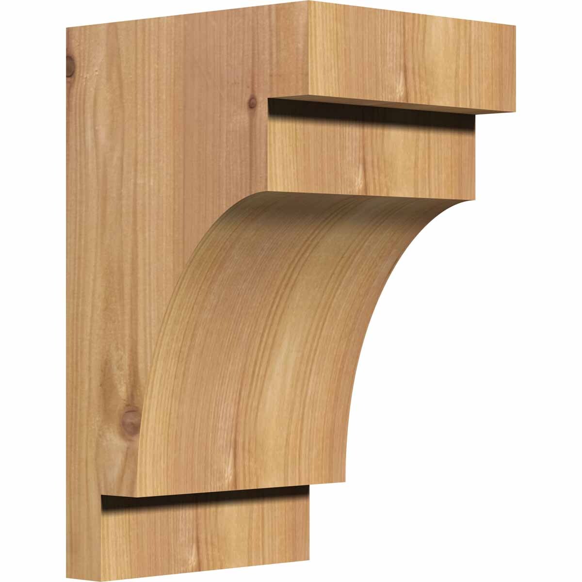 Ekena Millwork COR06X06X10MED00SWR 5.5-in x 6-in x 10-in Mediterranean Unfinished Western red cedar Wood Paintable/Stainable Corbel