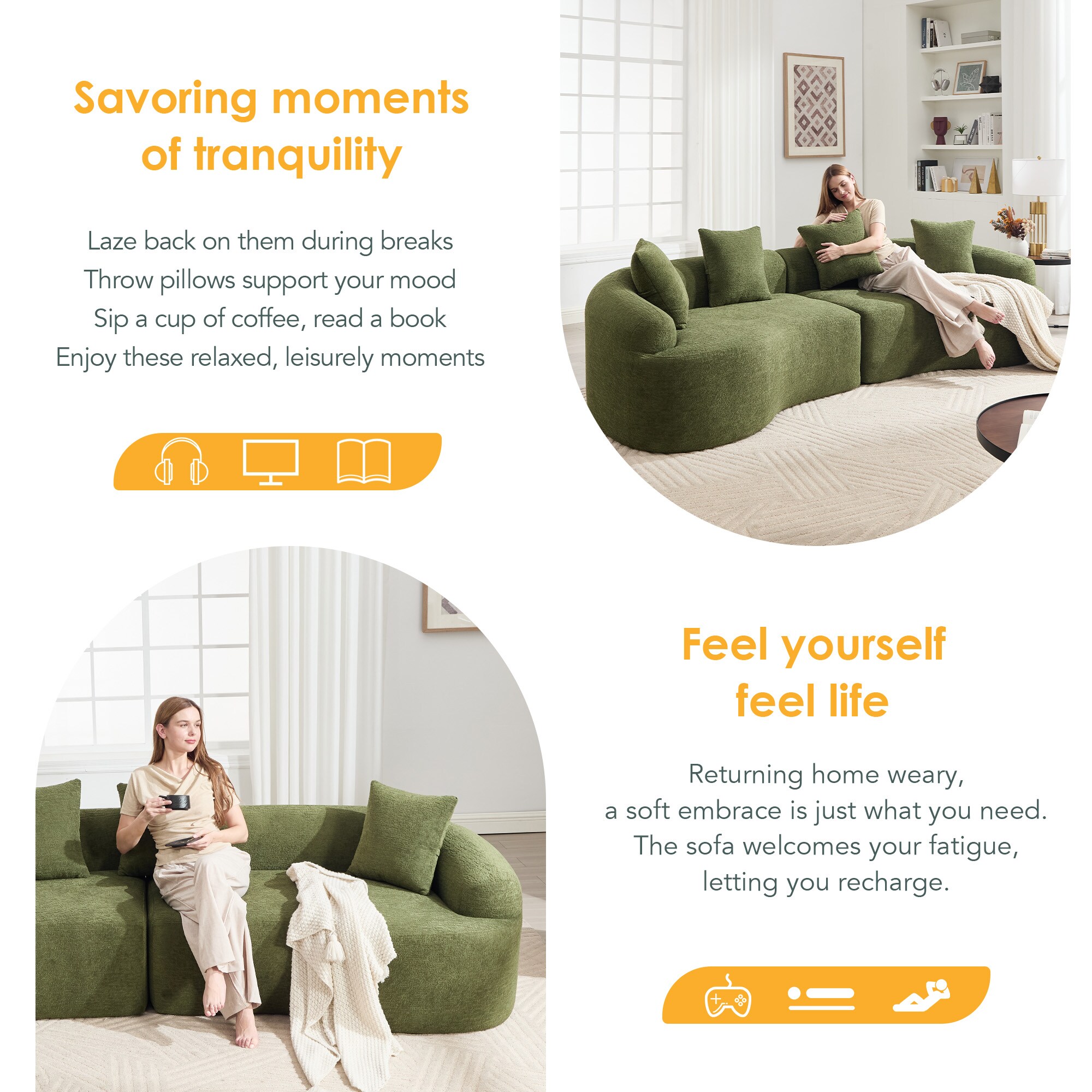 Tinyhomie LW-Y-OR-5219 Sofas-Loveseats - View #2