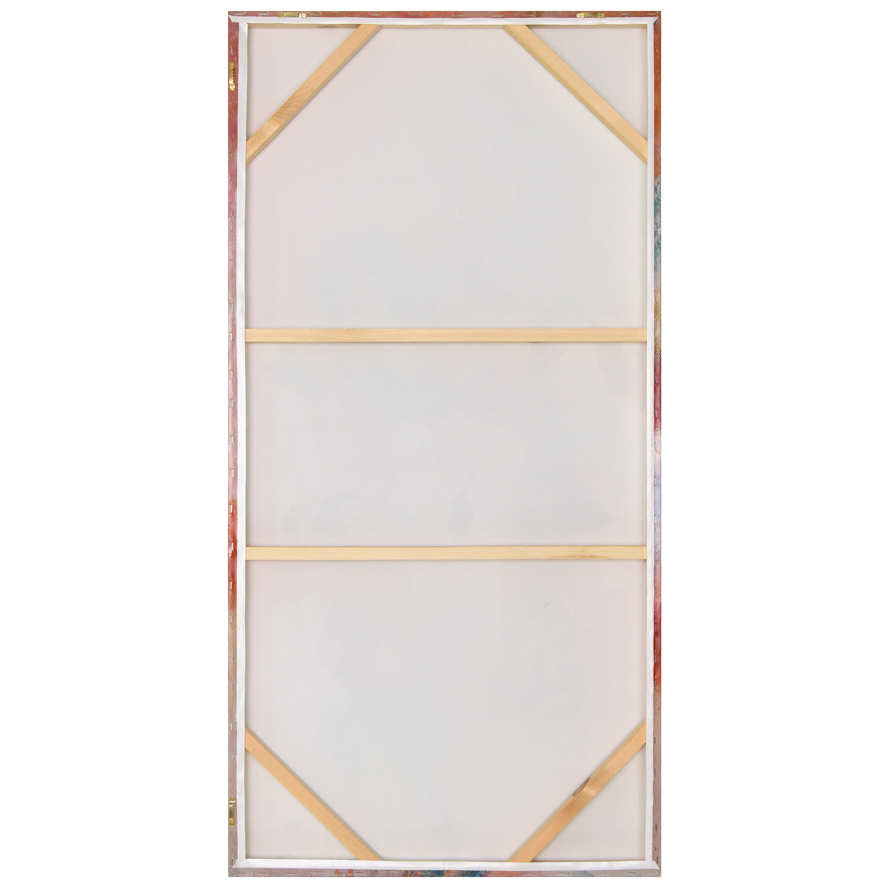 Colorful Symphony II 24" x 48" Abstract Epoxy Coated Canvas Wall Art