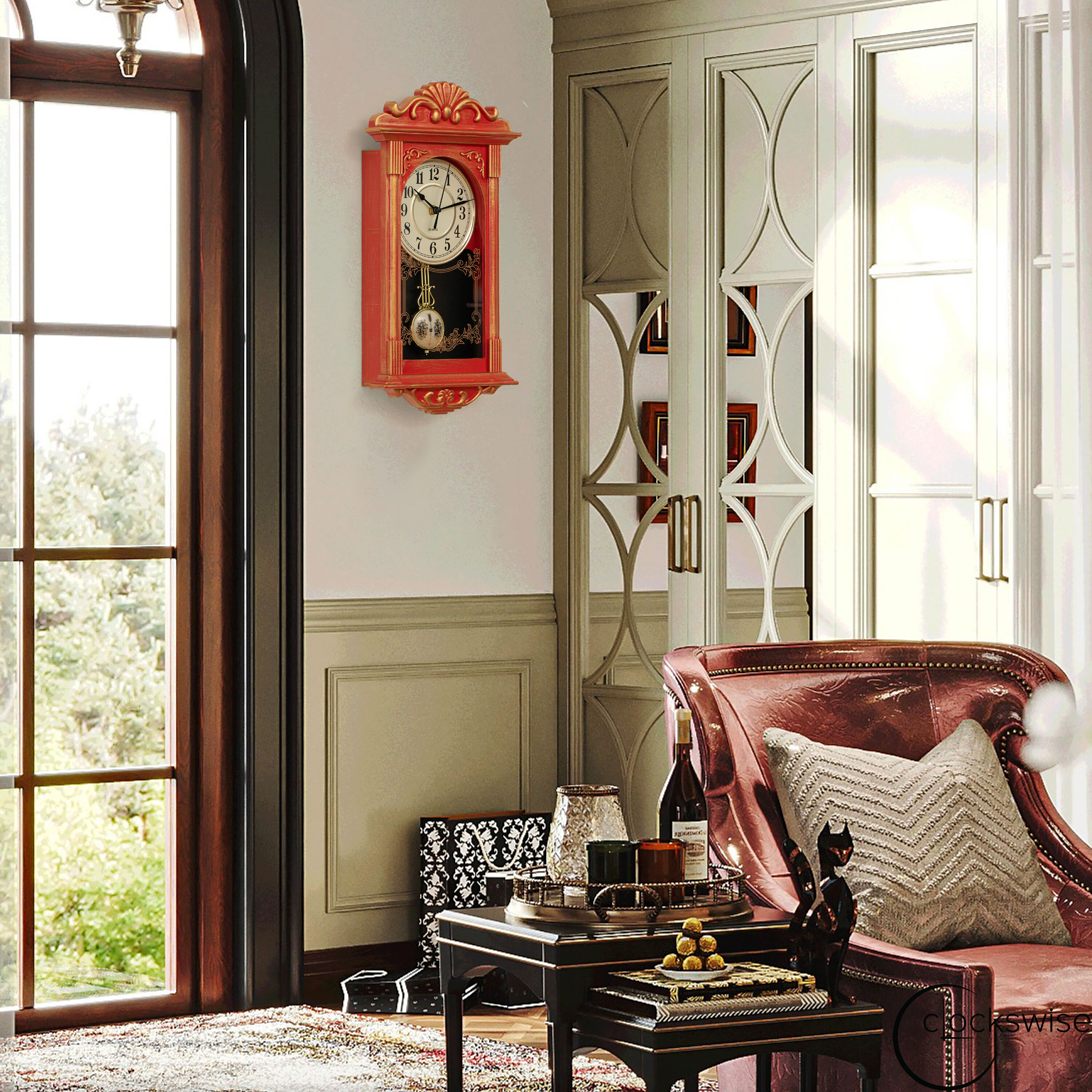 Clockswise QI004145.RD Indoor-Outdoor-Clocks - View #5