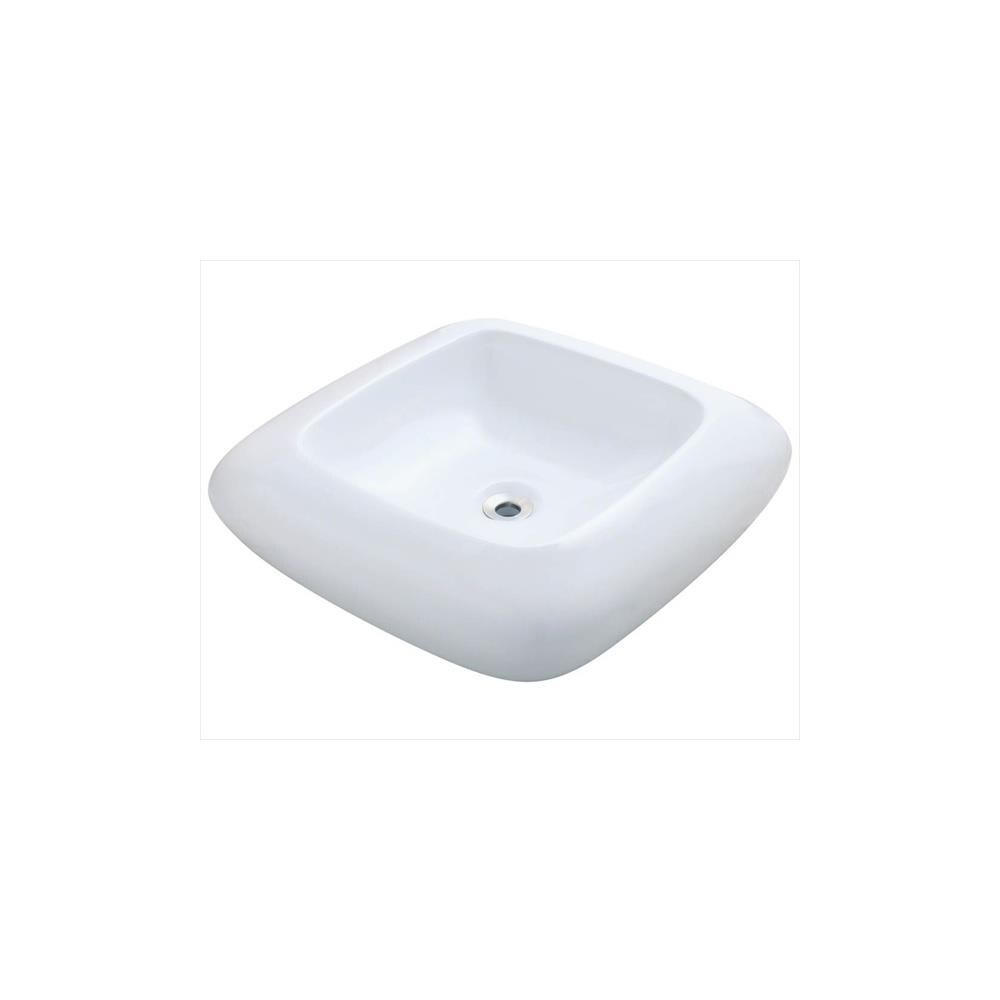 Polaris MRDCT261  V100-W White Pillow Top Porcelain Vessel Sink