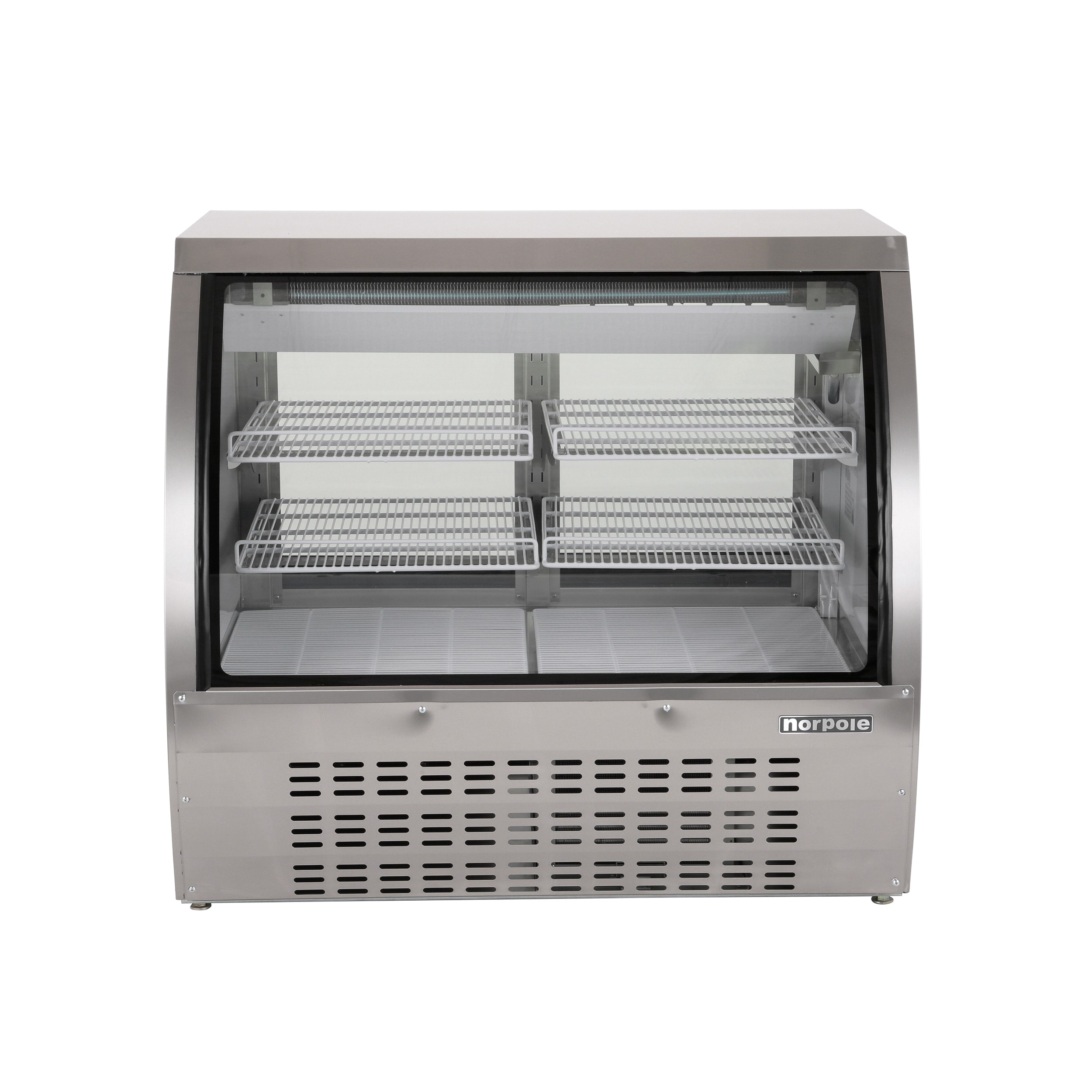 Norpole NPDC-48B 18-Cu. Feet Commercial Refrigerators 2 Glass -Door Freezerless ( Stainless steel )