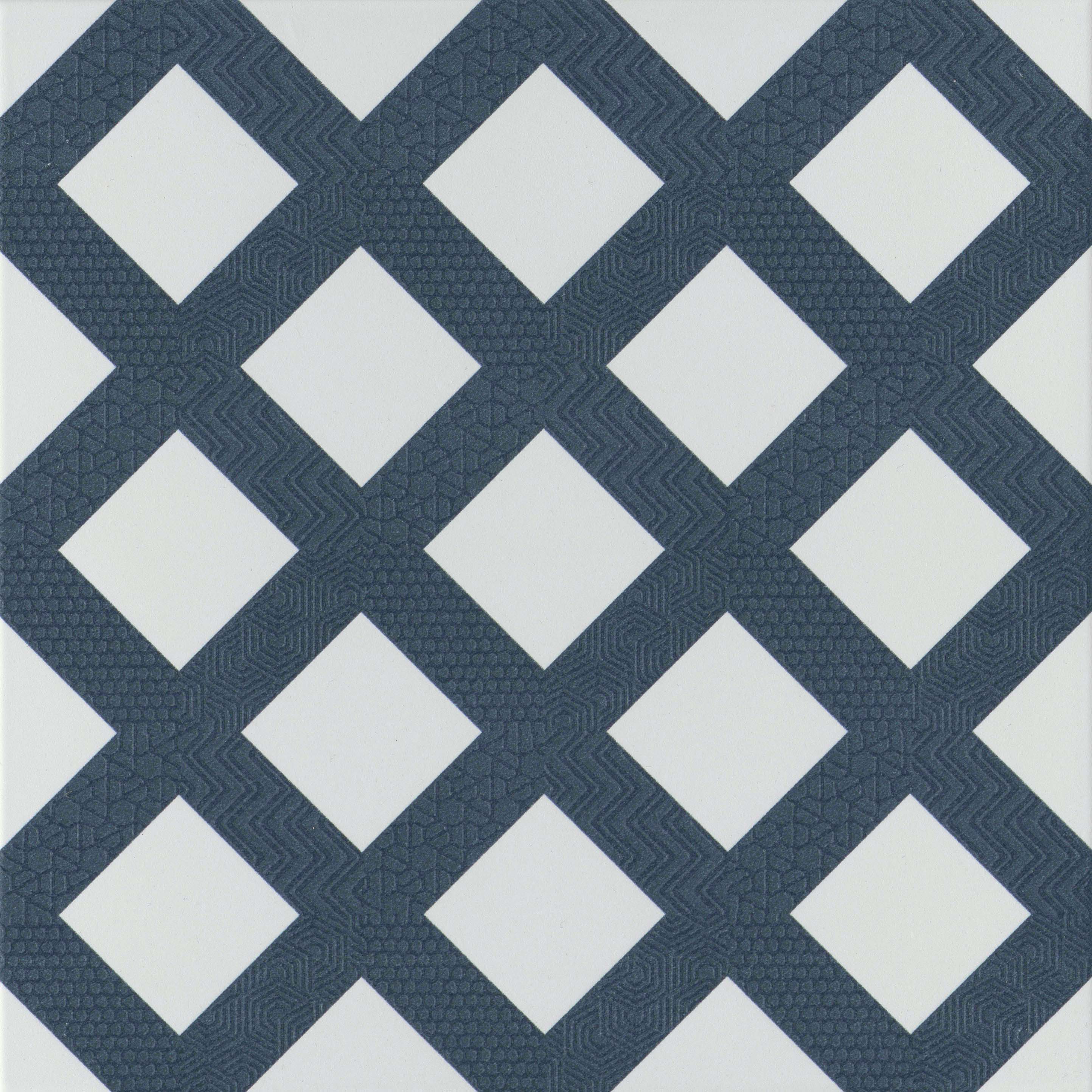 Emser F39GEOMFRNA1010 Geometry Navy 10-in x 10-in Matte Porcelain Patterned Floor and Wall Tile (10.768-sq. ft/ Carton)