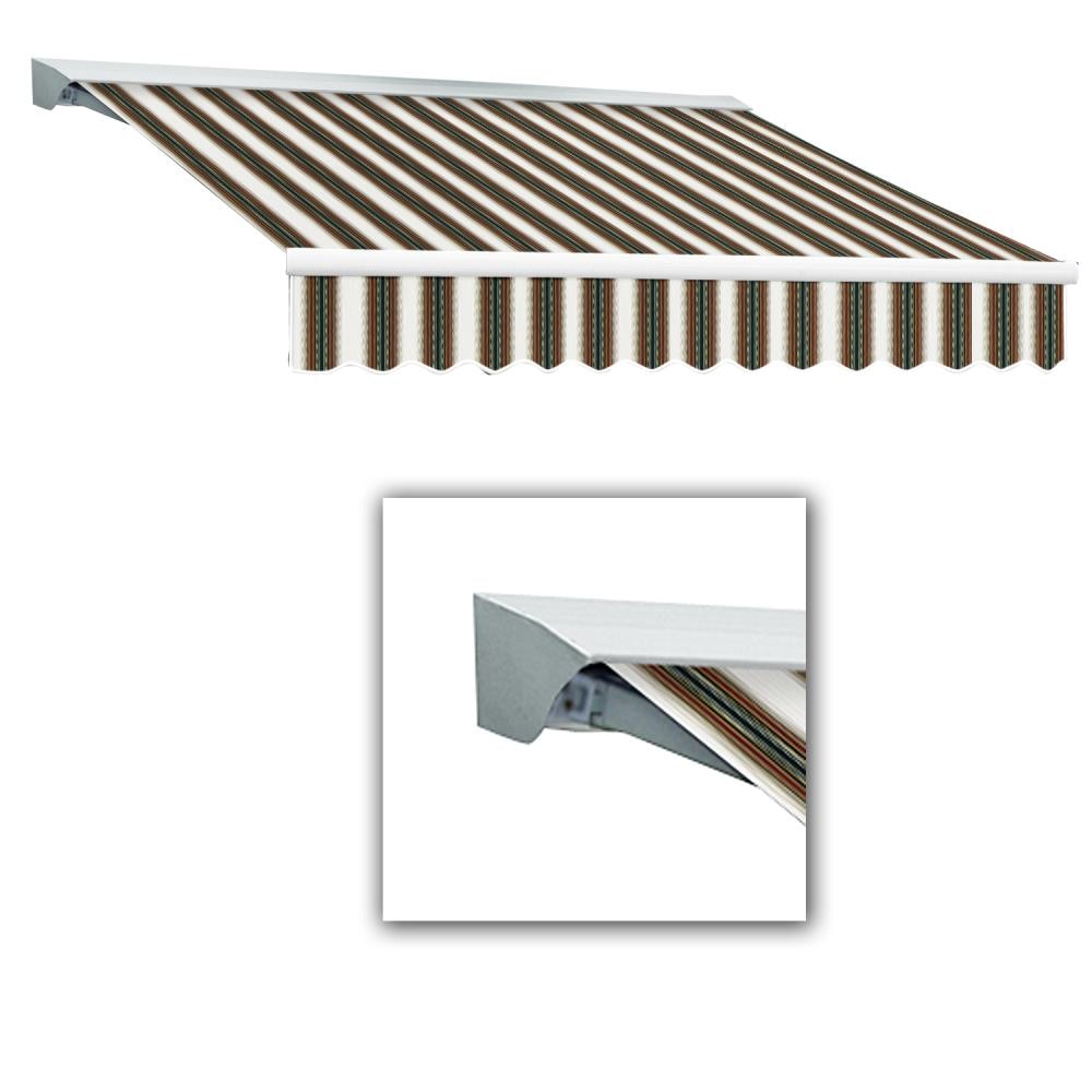 Awntech DM18-L-BFT Destin 216-in Wide x 120-in Projection Striped Vertical Patio Manual Retraction Awning