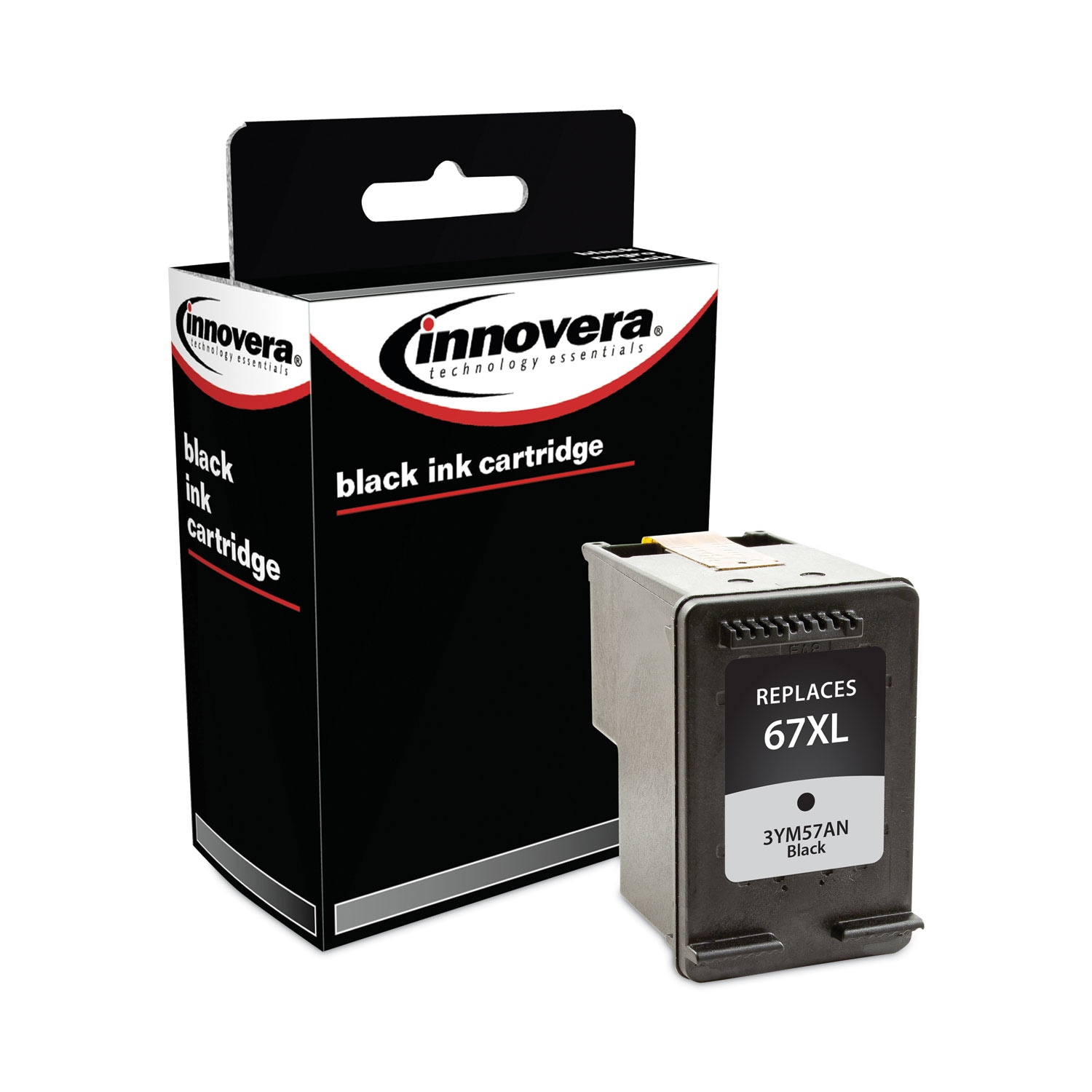 Innovera Remanufactured Black Ink Replacement for 67XL (3YM57AN) 240 Page-Yield
