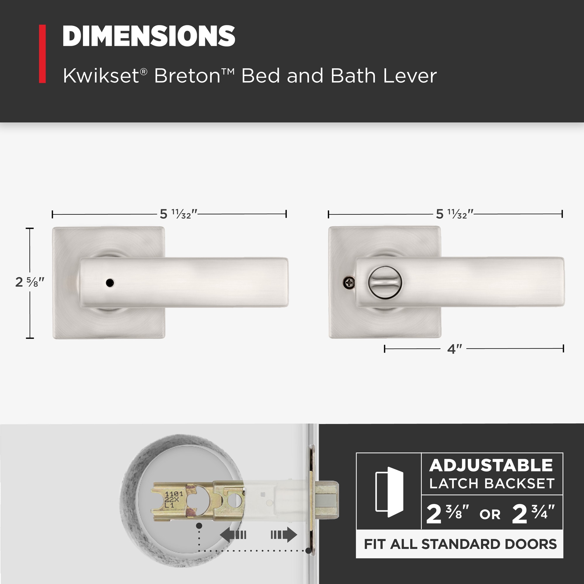 Kwikset 300BRNL SQT 15 RCS Door-Handles - View #8