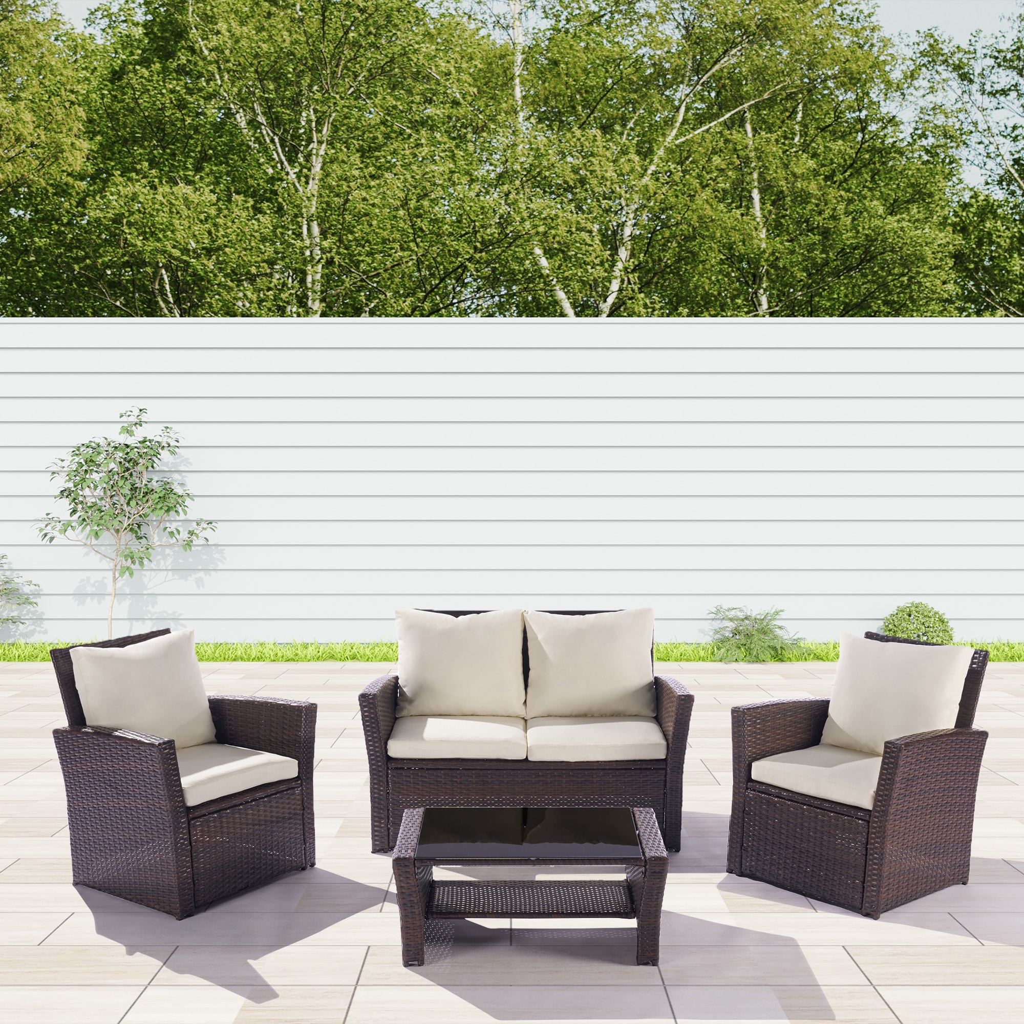 Forclover ALLS-N02RD Patio-Conversation-Sets - View #2