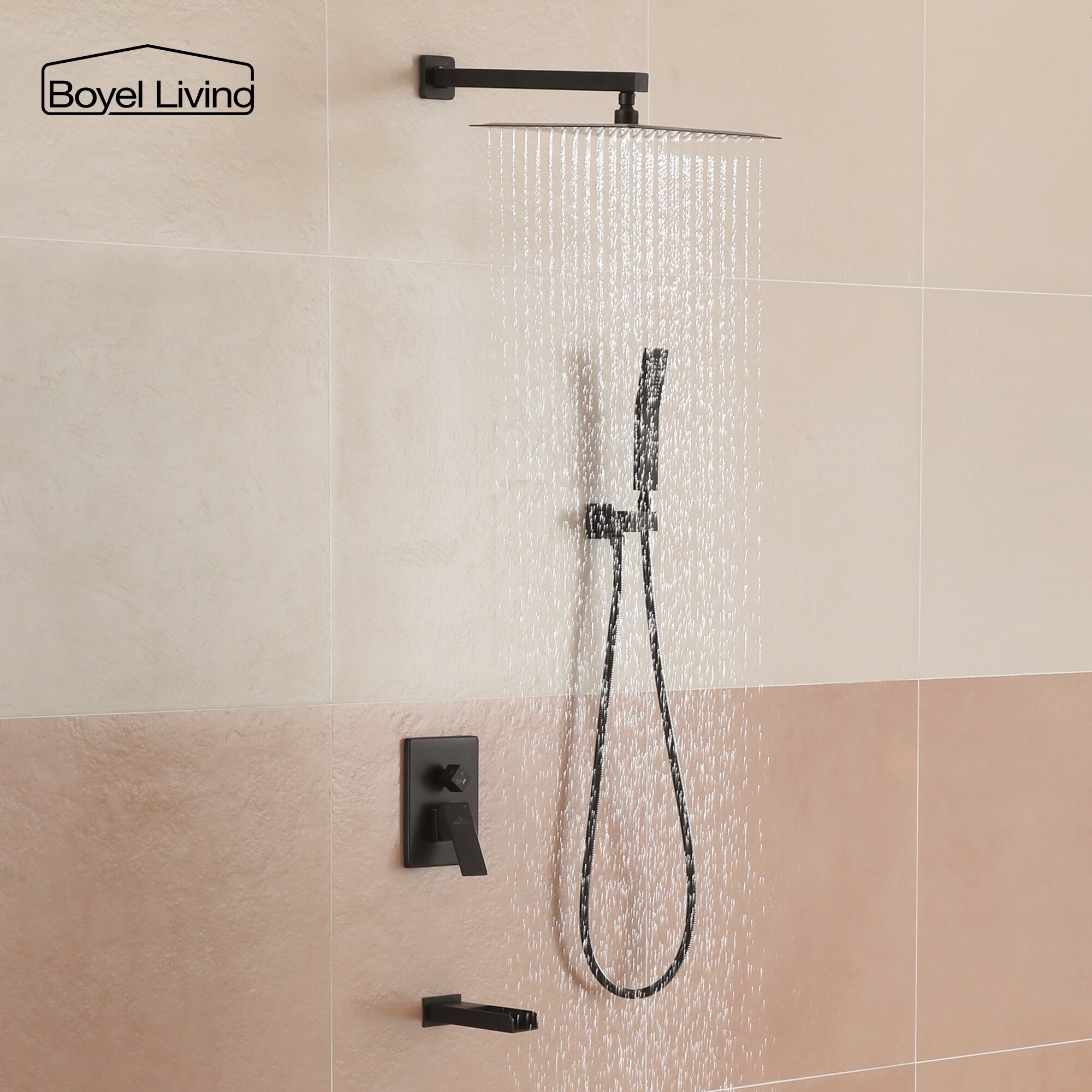 Clihome MS-A3807-12MB Showerhead-Bar-Panels - View #4