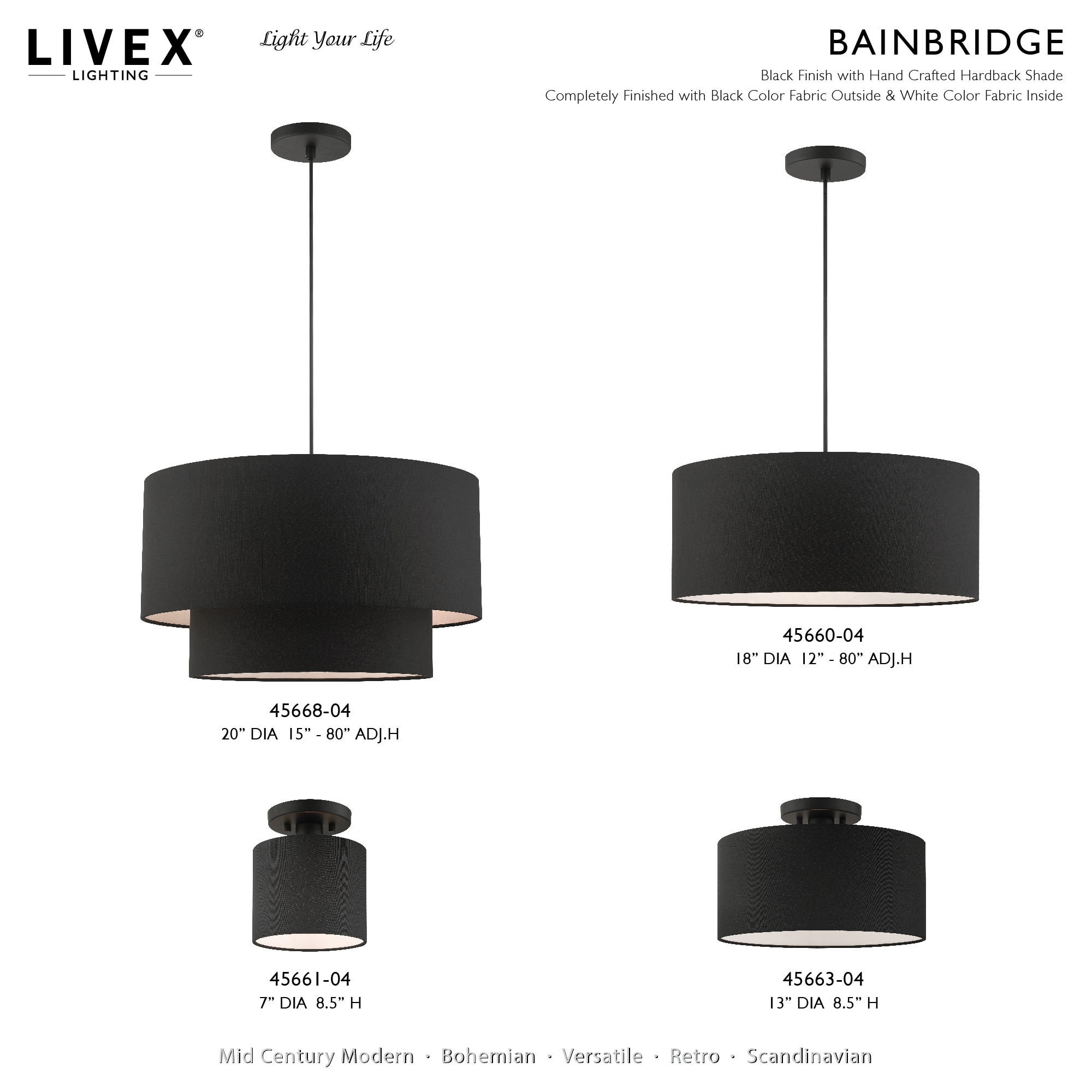 Livex Lighting 45668-04 Pendant-Lights - View #2