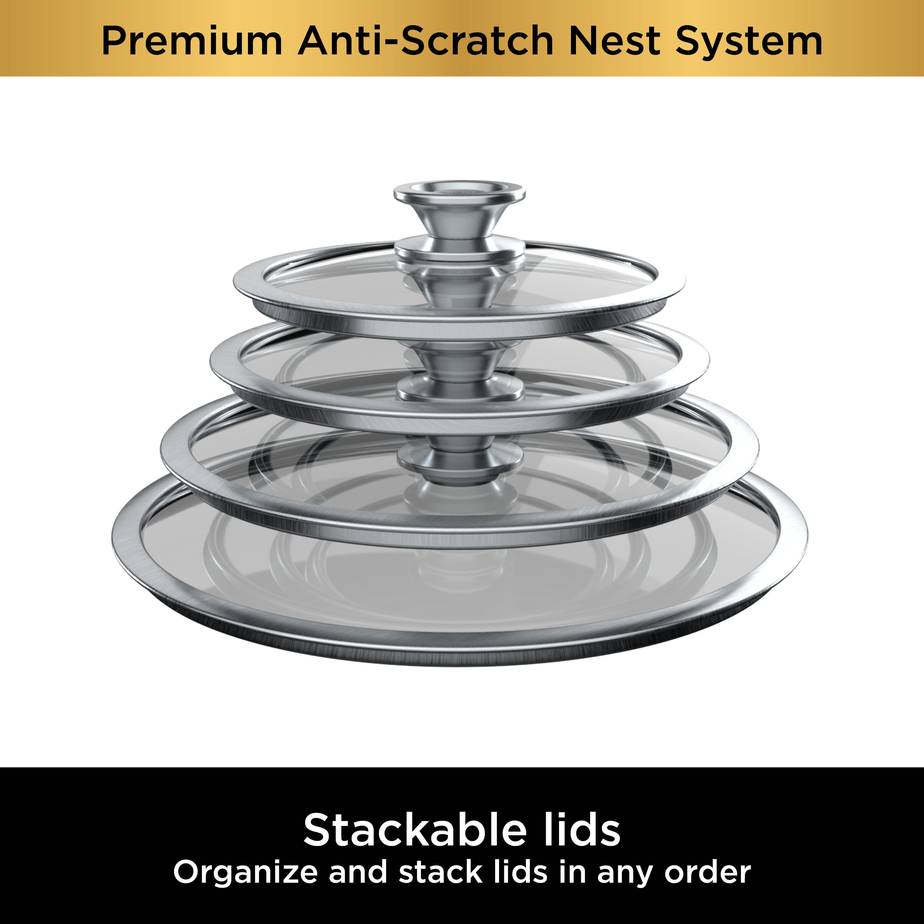 Ninja Foodi NeverStick Premium Anti-Scratch Nest System 10-Piece Cookware  Set w/Bonus 5-Qt. Saute Pan - Sam's Club