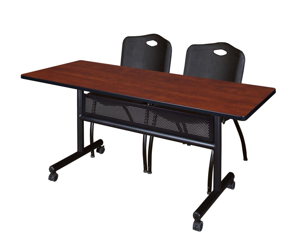 Regency MKFTM6024CH47BK Training Red 4-Person Training Table (60-in W x 29-in H)