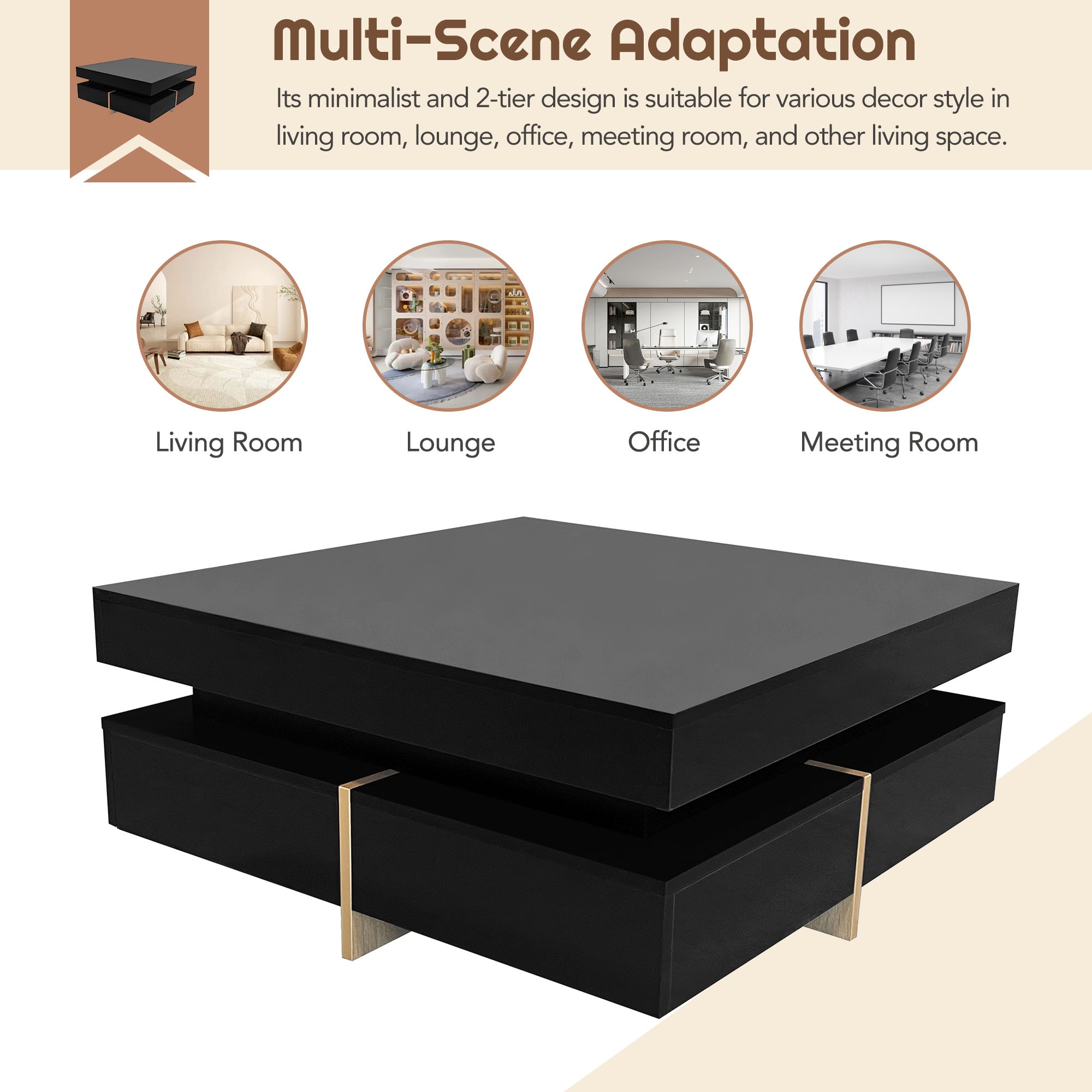 ModernLuxe WF314582AAB Coffee-Tables - View #2