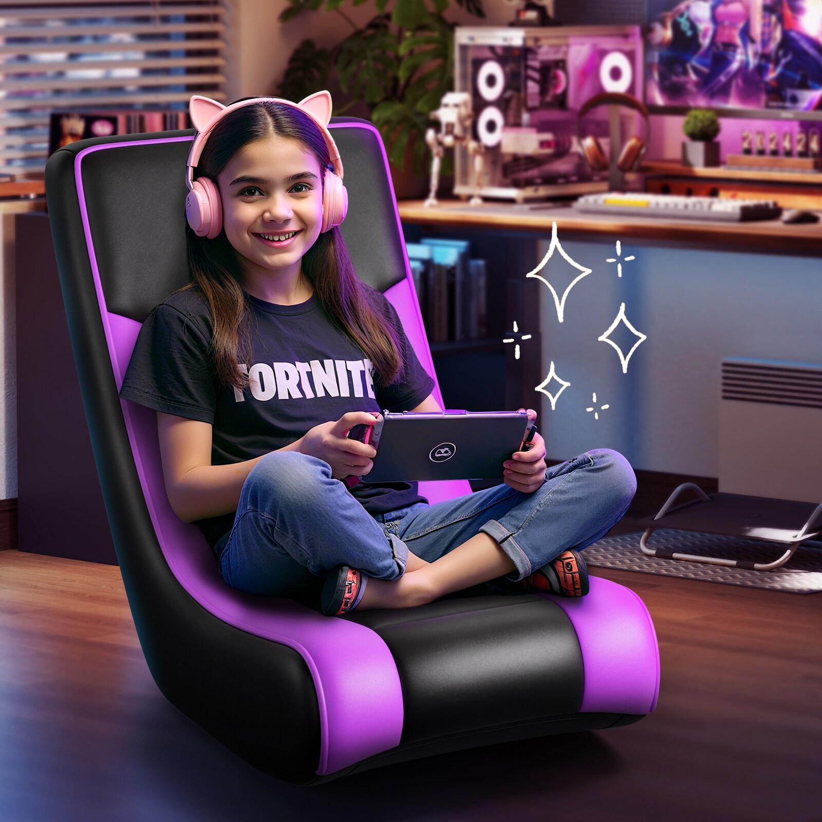 GTPLAYER LOWE-GTP-450R-PURPLE Office-Chairs - View #2