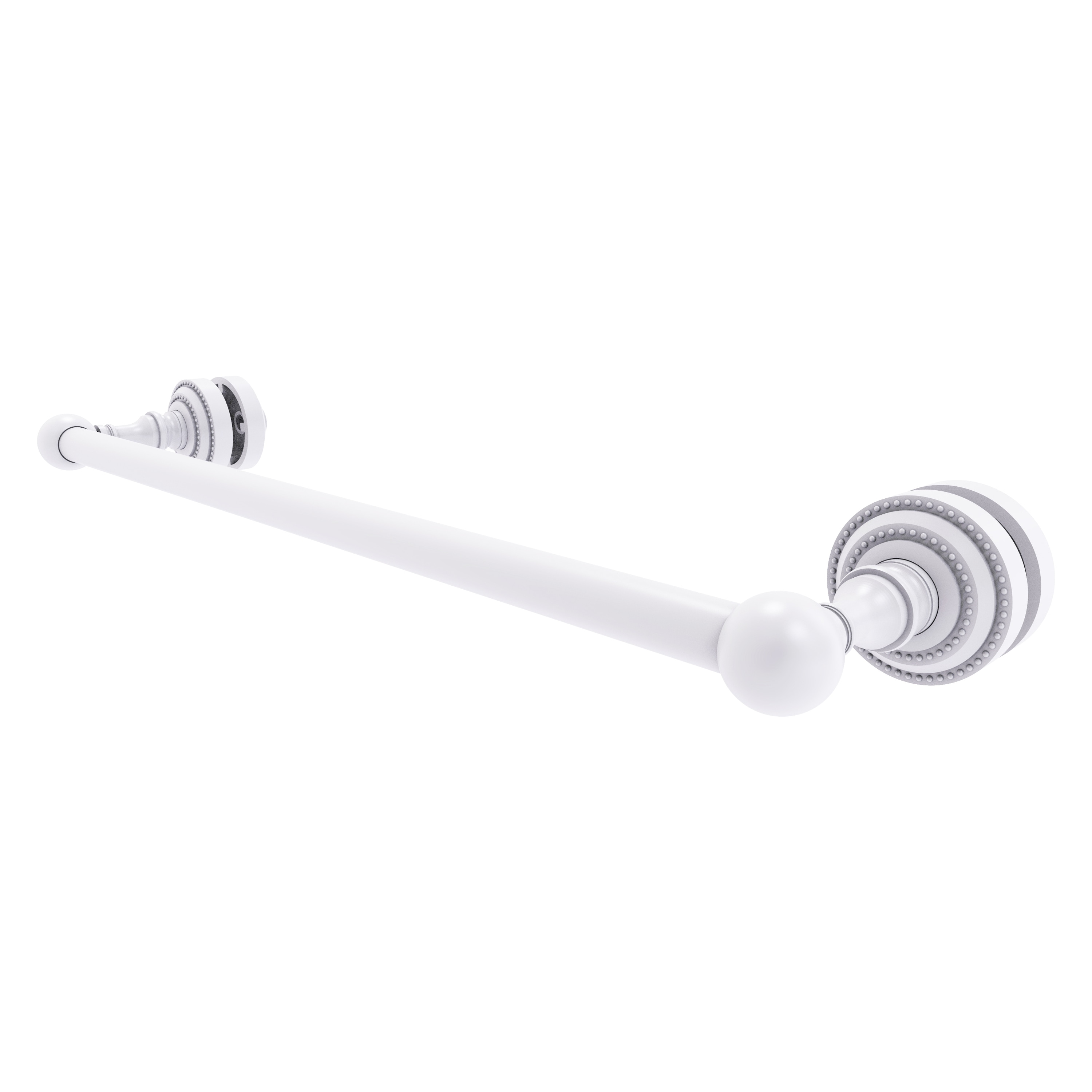 Allied Brass DT-41-SM-18-WHM Dottingham 18-in Matte White Wall mount Single Towel Bar
