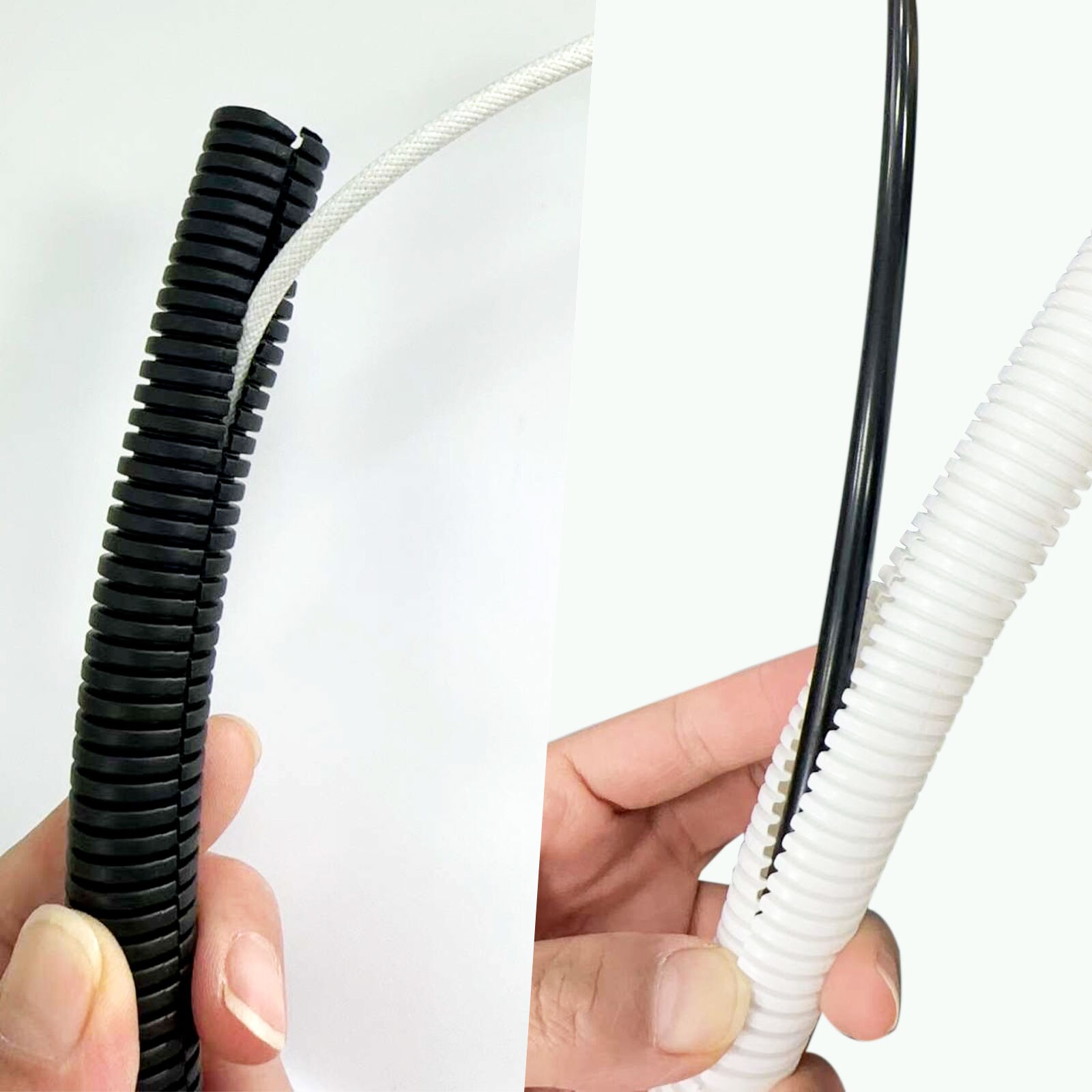 Unique Bargains 7/8 Inch x 50 Ft Split Wire Loom Tubing Guard ...