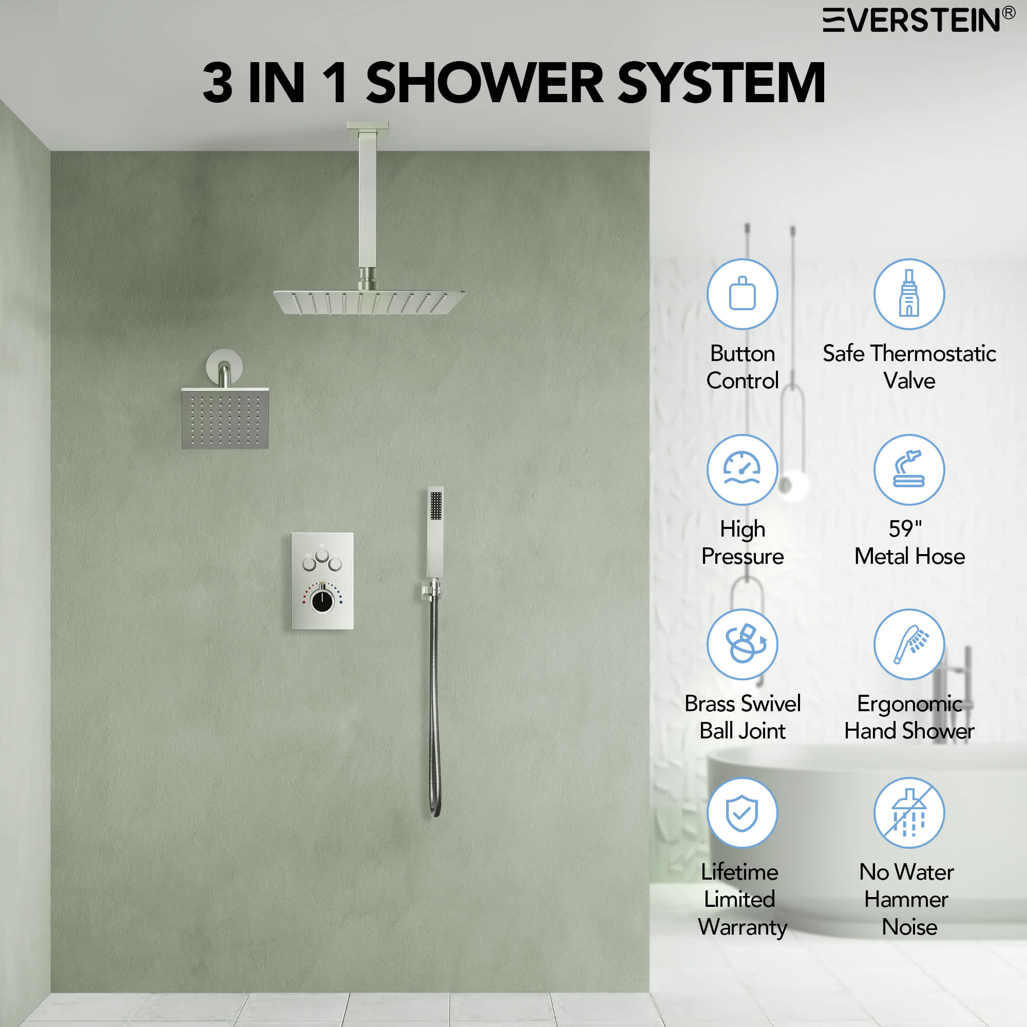 EVERSTEIN SFS1007-NK12 Tub-Shower-Faucets - View #2