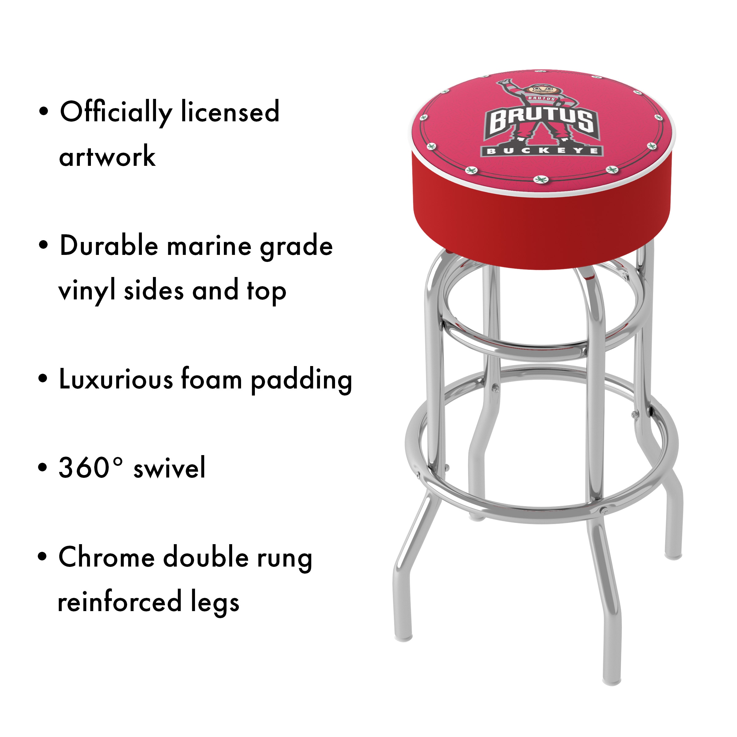 Trademark Gameroom LRG1000-OSU-BRUT stools - View #3