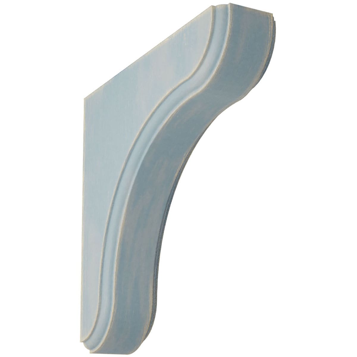 Ekena Millwork BKTWD02X08X08EABU Eaton 1-3/4-in x 7-1/2-in x 7-1/2-in Rubberwood Blue Wood Standard Bracket