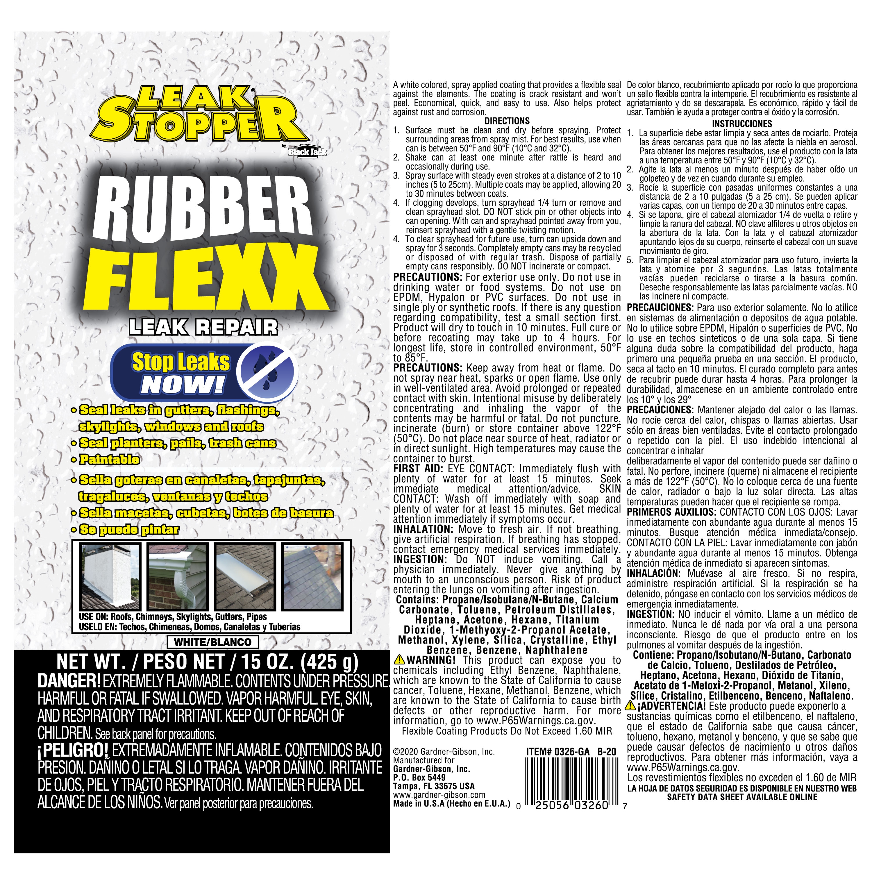 Leak Stopper® Rubber Flexx Liquid Rubber Coating (White) – Black