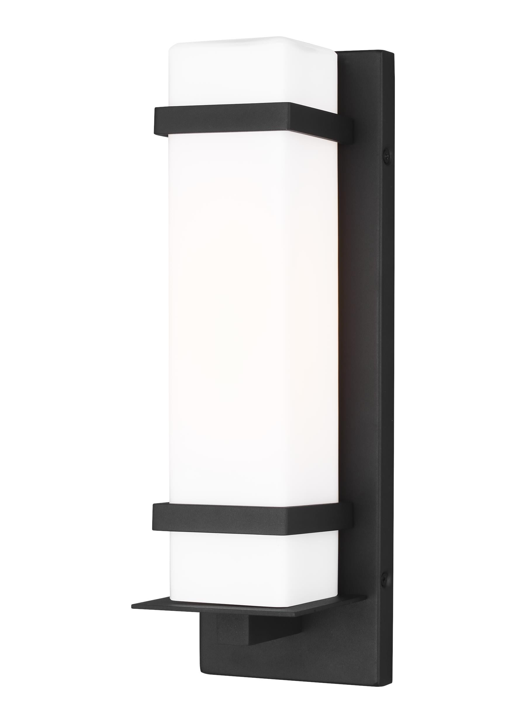 Generation Lighting 8520701EN3-12 Alban 1 -Light 14-in H Black Hardwired Outdoor Wall Light