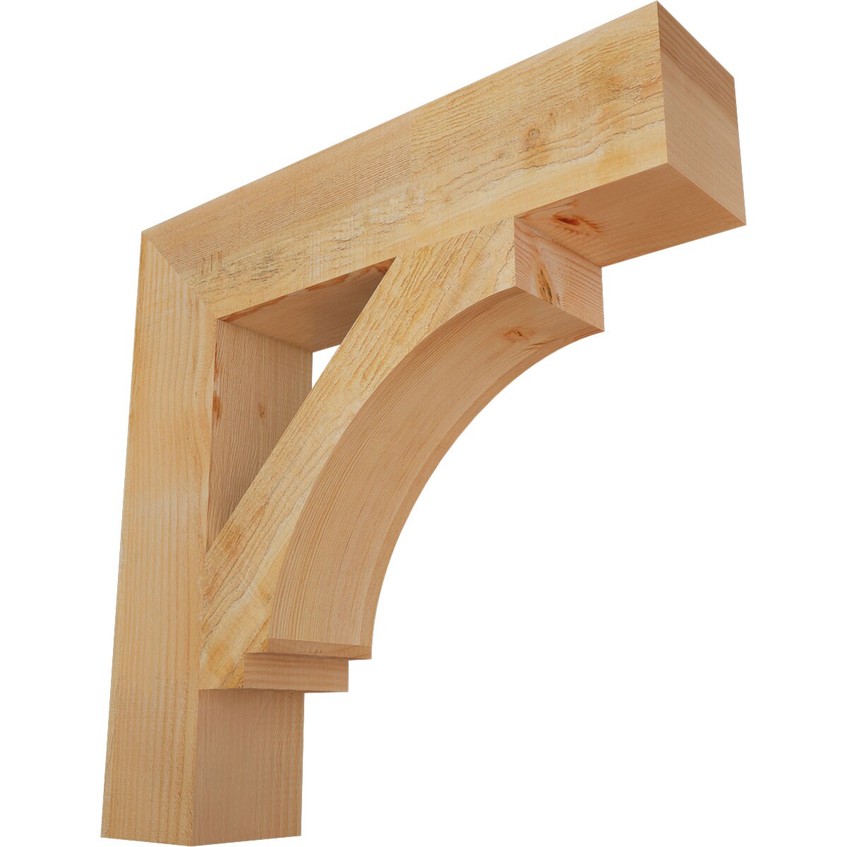 Ekena Millwork BKT06X28X28IMP05RDF Imperial Block Rough Sawn 6-in x 28-in x 28-in Douglas fir Brown Wood Standard bracket