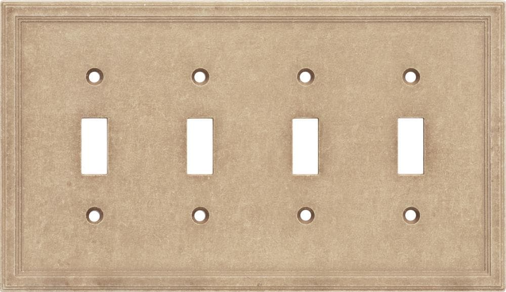Somerset Collection 4 Gang Sienna Toggle Standard Wall Plate In The Plates Department At Com - Somerset Cast Stone Wall Plates