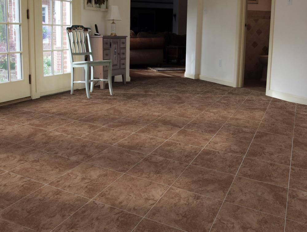 Style Selections Canyon Espresso 13-in x 13-in Glazed Porcelain Tile (1 ...