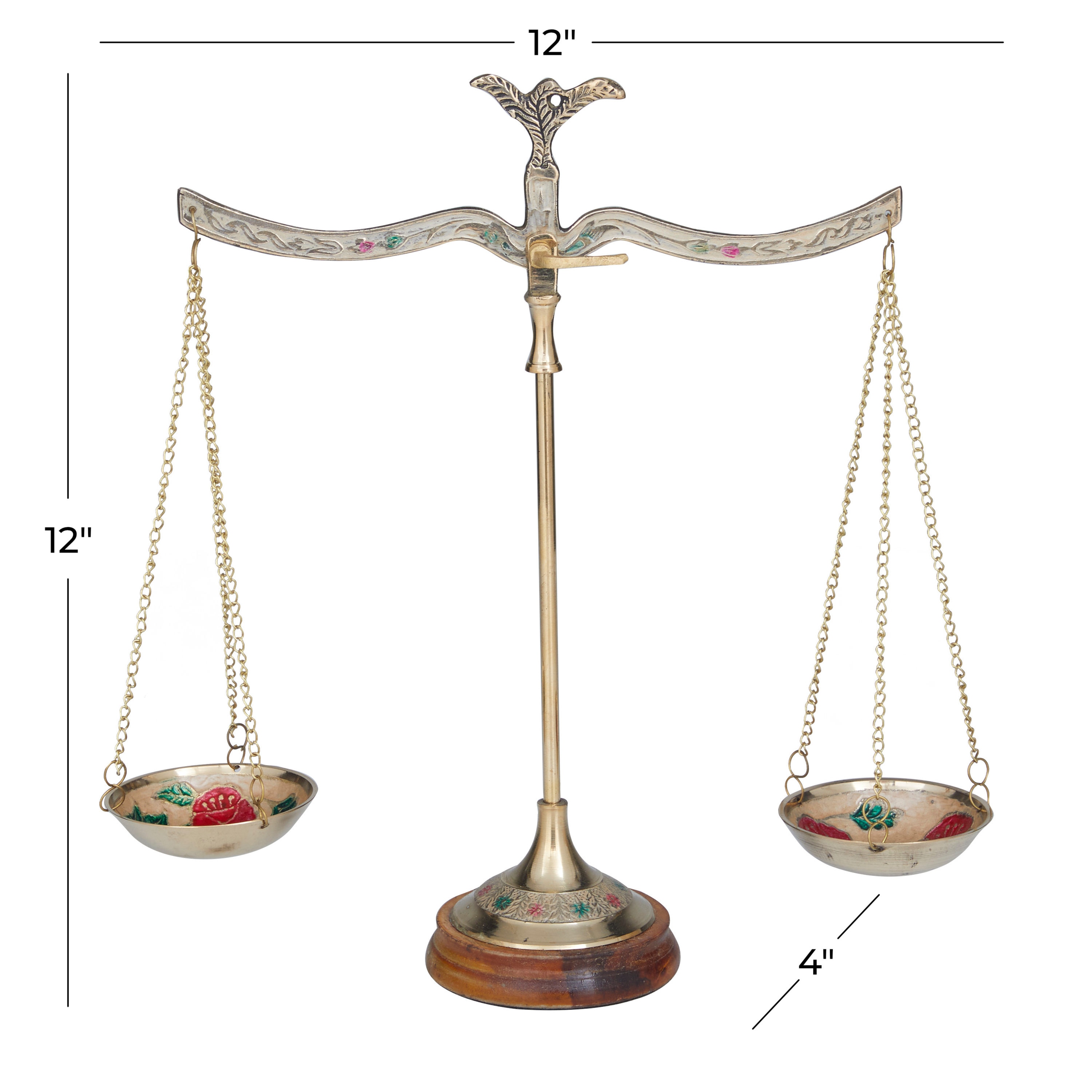 Scales of Justice Vintage Brass Justice Scale Candle Holder