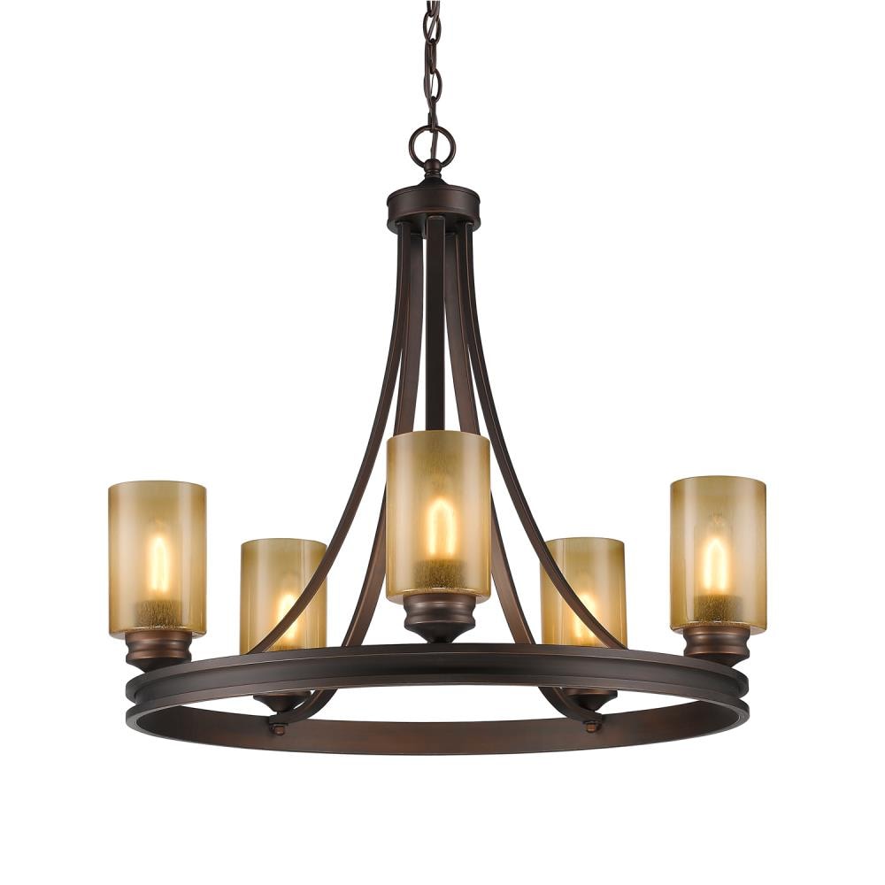 Golden Lighting Hidalgo 5-Light Sovereign Bronze Rustic Chandelier