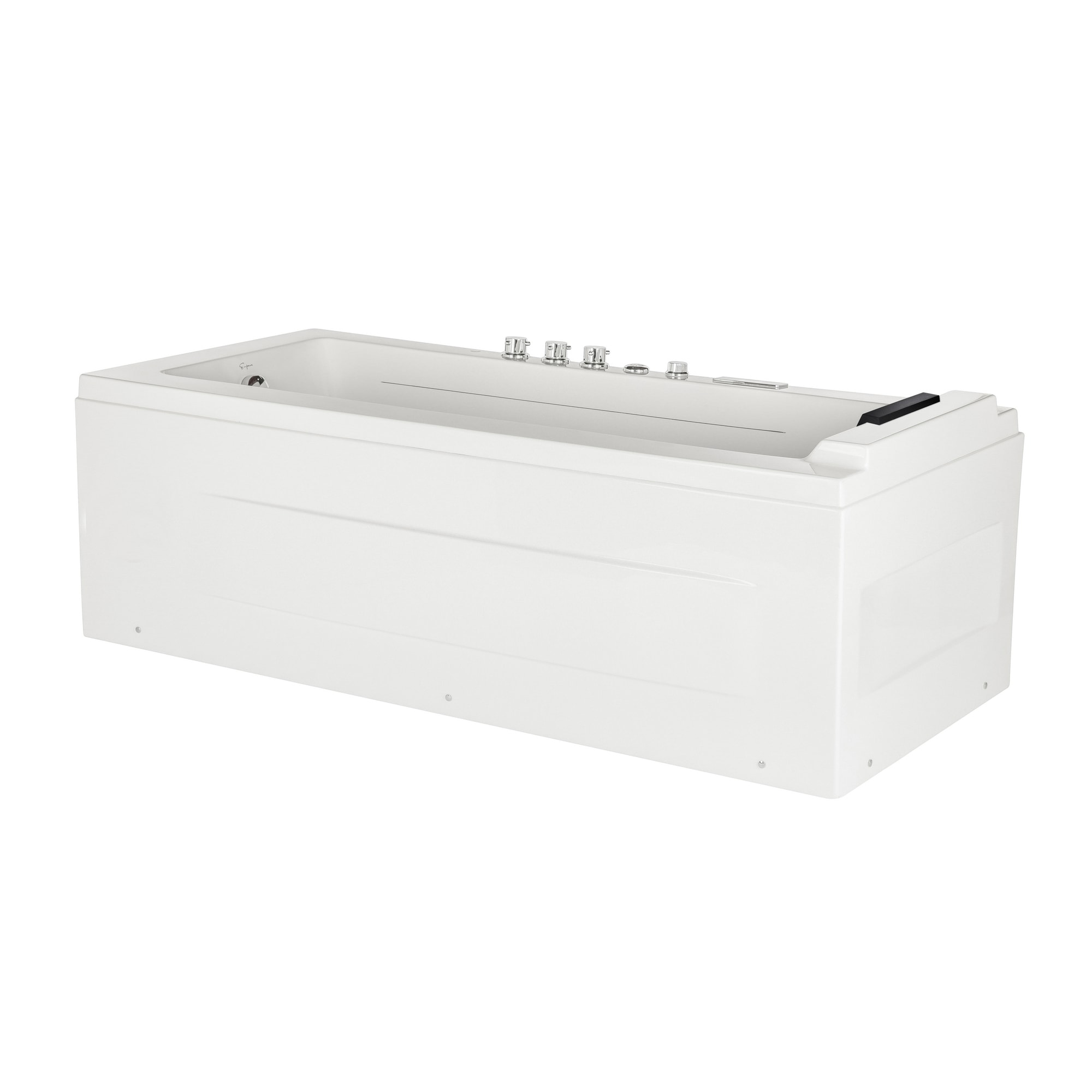 Empava 67 in. Right Hand Drain Acrylic Freestanding Flatbottom Whirlpool  Bathtub in White with Faucet - Water Jets - Yahoo Shopping