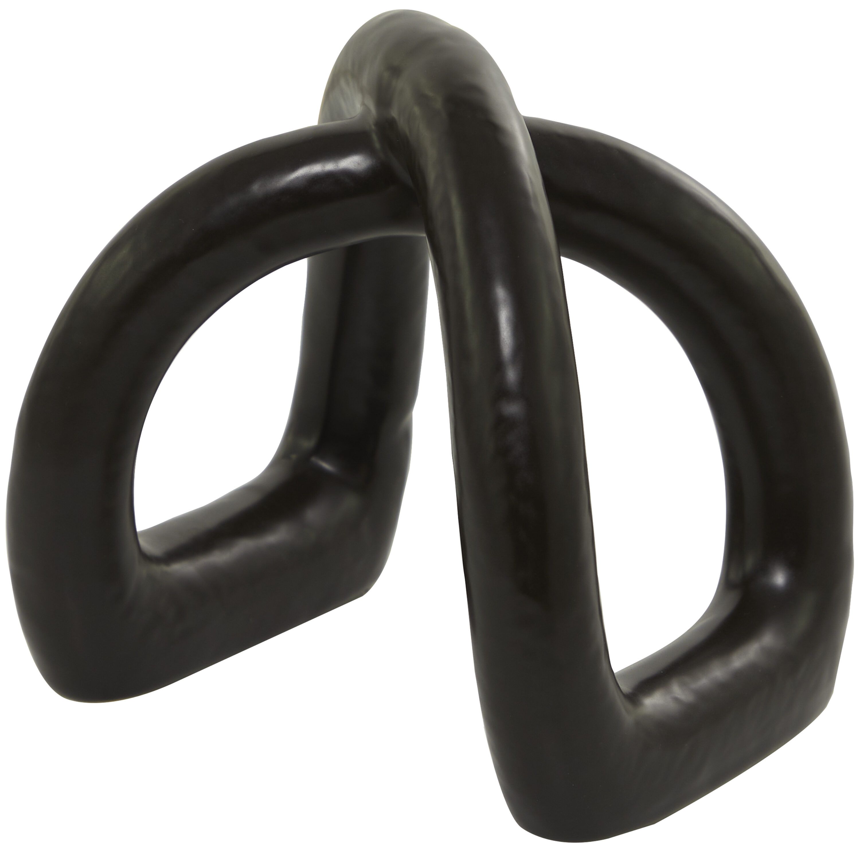 CosmoLiving by Cosmopolitan 820568 Black Porcelain Modern Sculpture